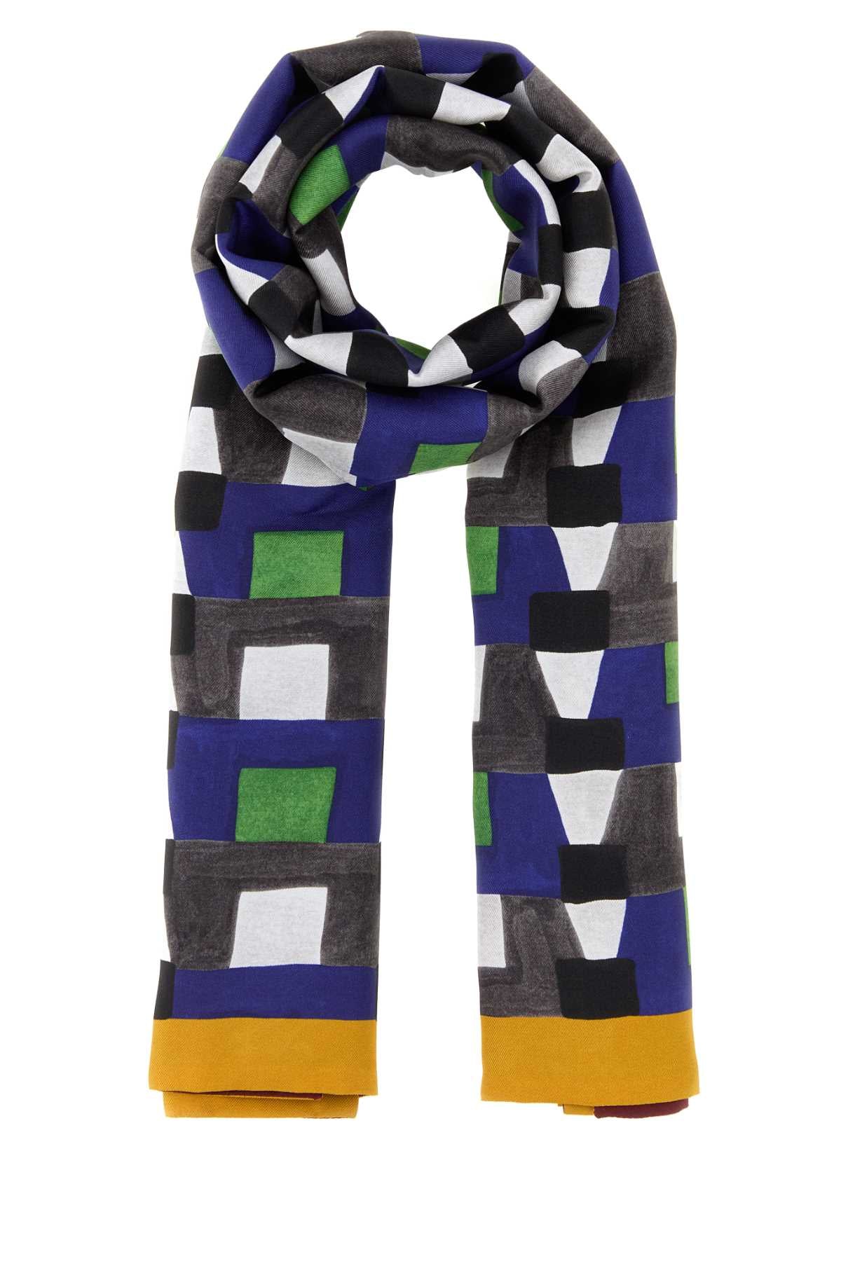 Miu Miu Women Printed Silk Foulard MIU MIU