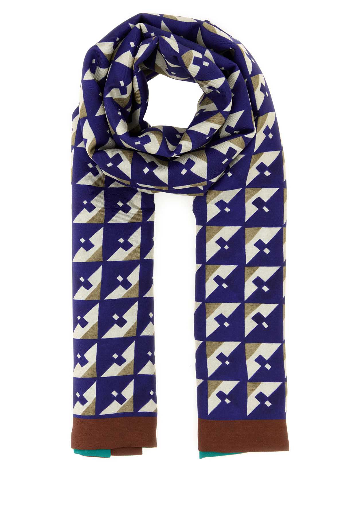 Miu Miu Women Printed Silk Foulard MIU MIU