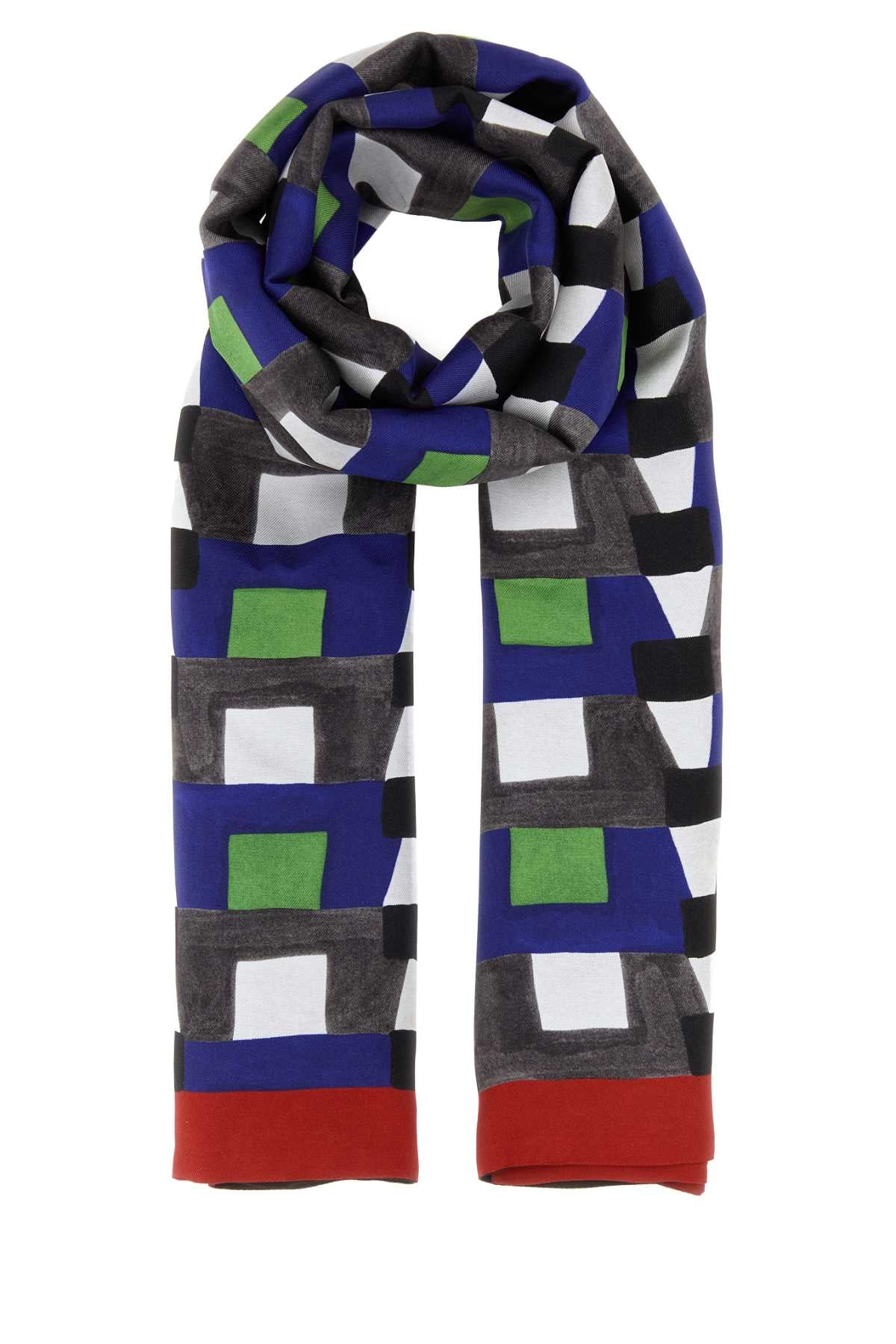 Miu Miu Women Printed Silk Foulard MIU MIU