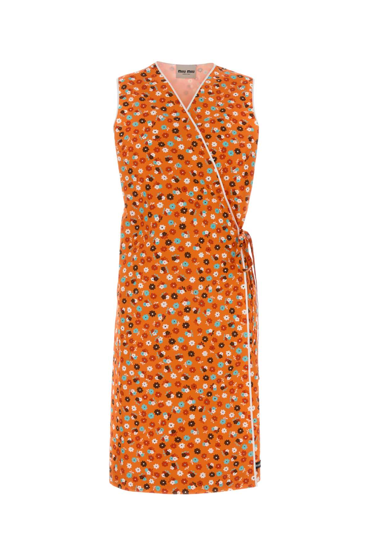 Miu Miu Women Printed Poplin Dress MIU MIU