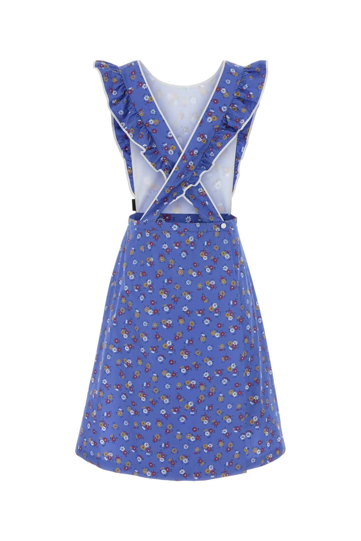 Miu Miu Women Printed Poplin Dress MIU MIU