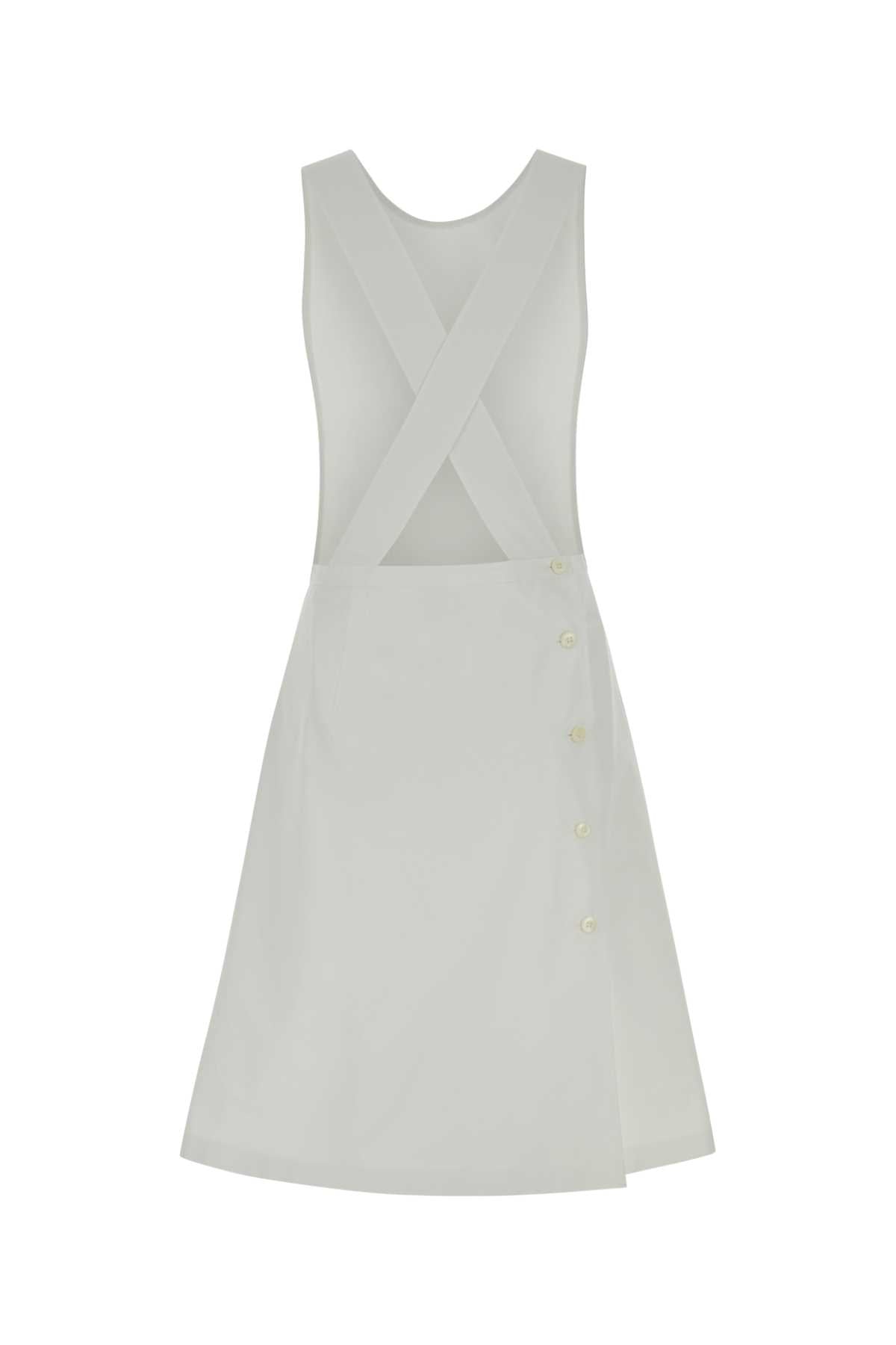 Miu Miu Women White Poplin Dress MIU MIU