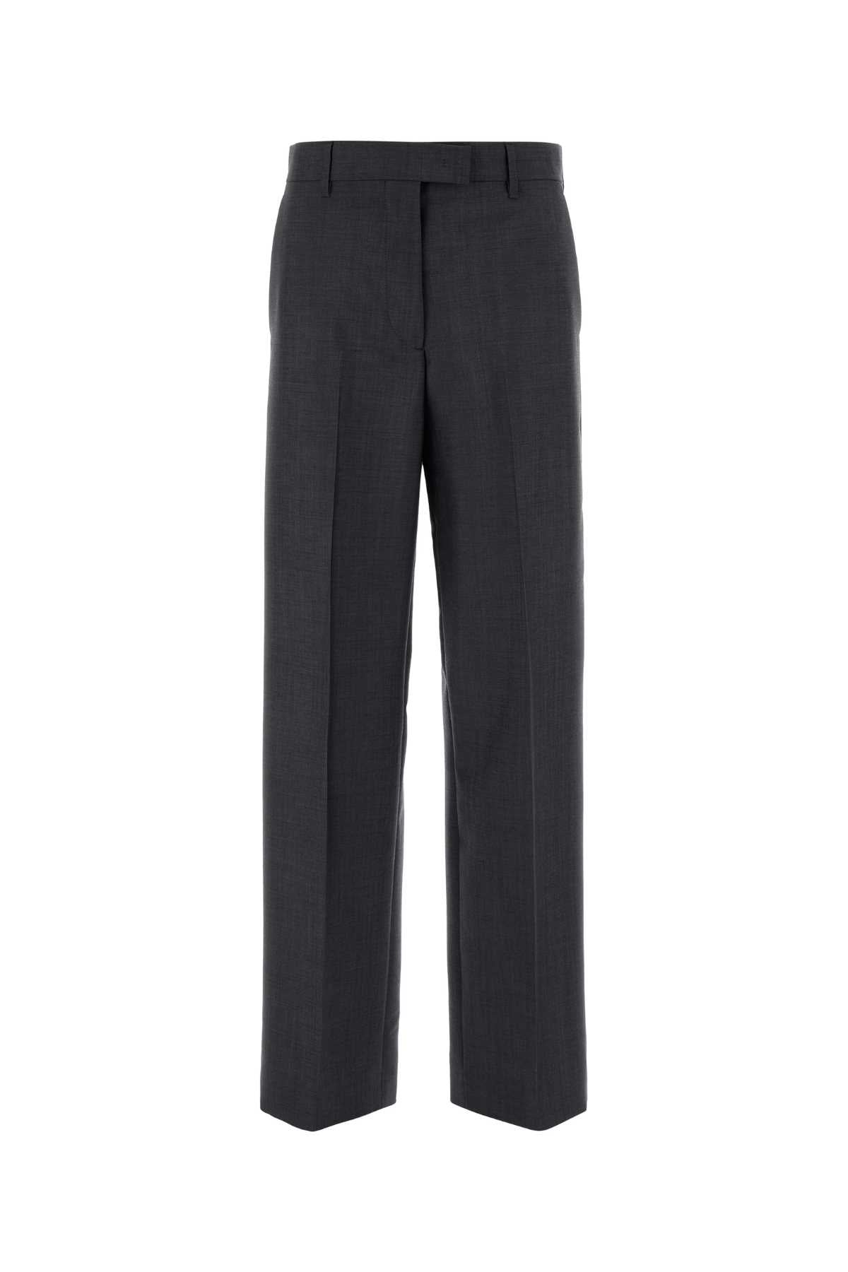 Miu Miu Women Charcoal Mohair Blend Pant MIU MIU
