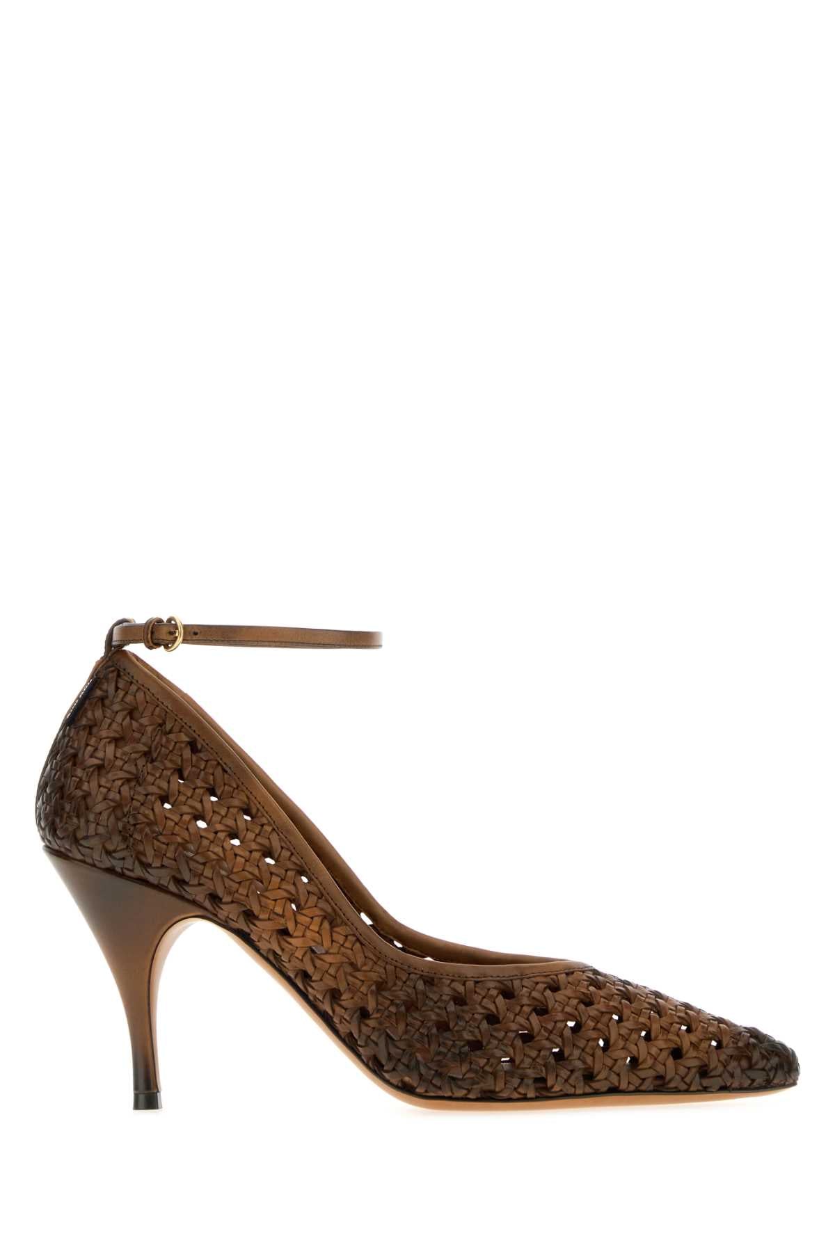 Miu Miu Women Brown Leather Pumps MIU MIU