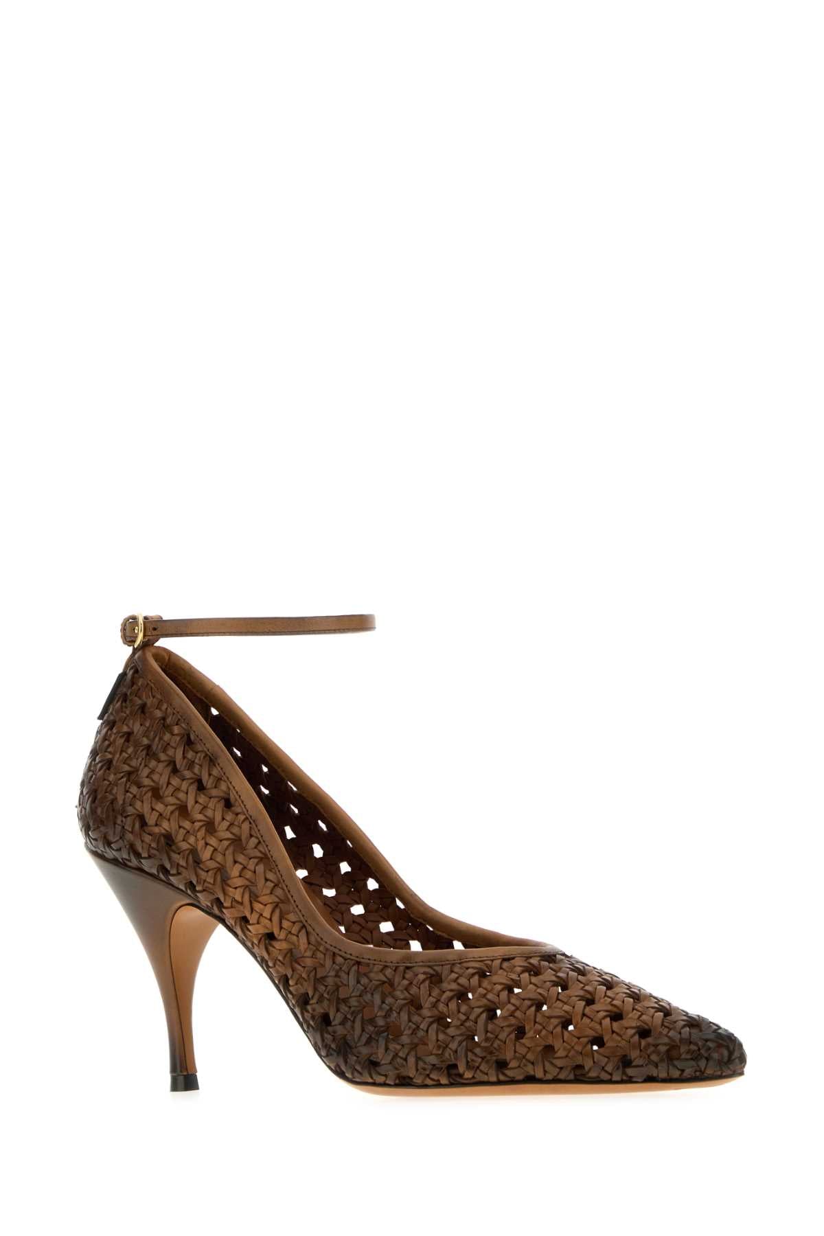 Miu Miu Women Brown Leather Pumps MIU MIU