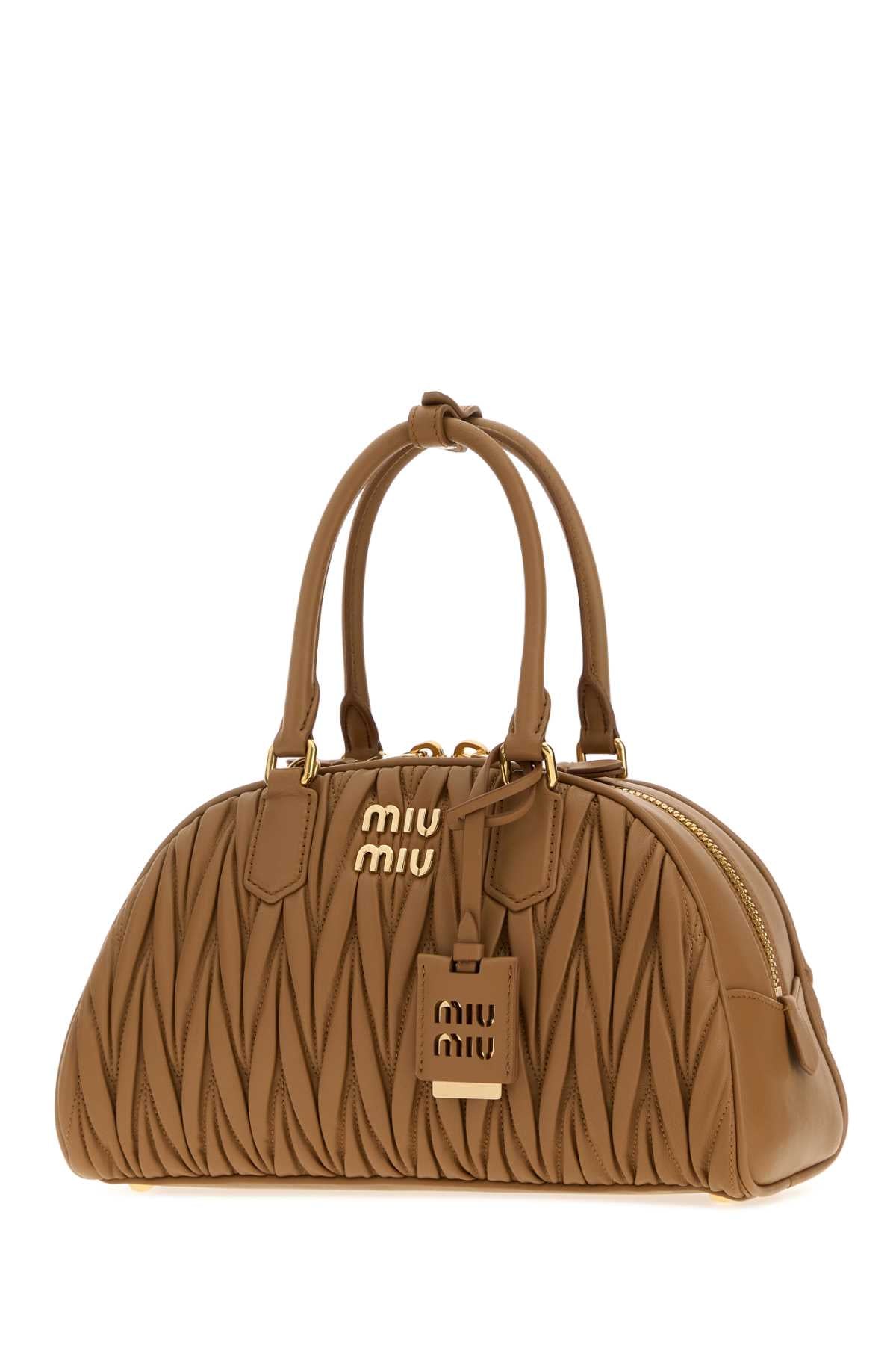 Miu Miu Women Camel Nappa Leather Arcadie Handbag MIU MIU