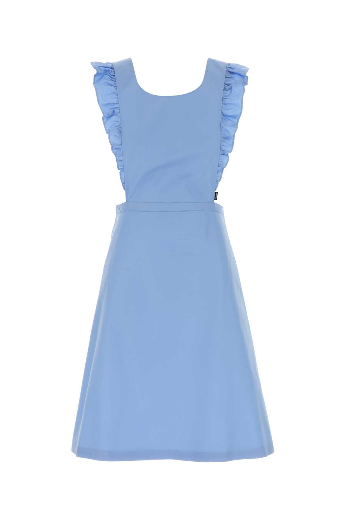 Miu Miu Women Light Blue Poplin Dress MIU MIU