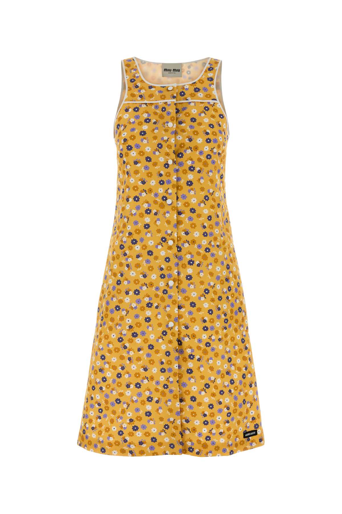 Miu Miu Women Printed Poplin Dress MIU MIU