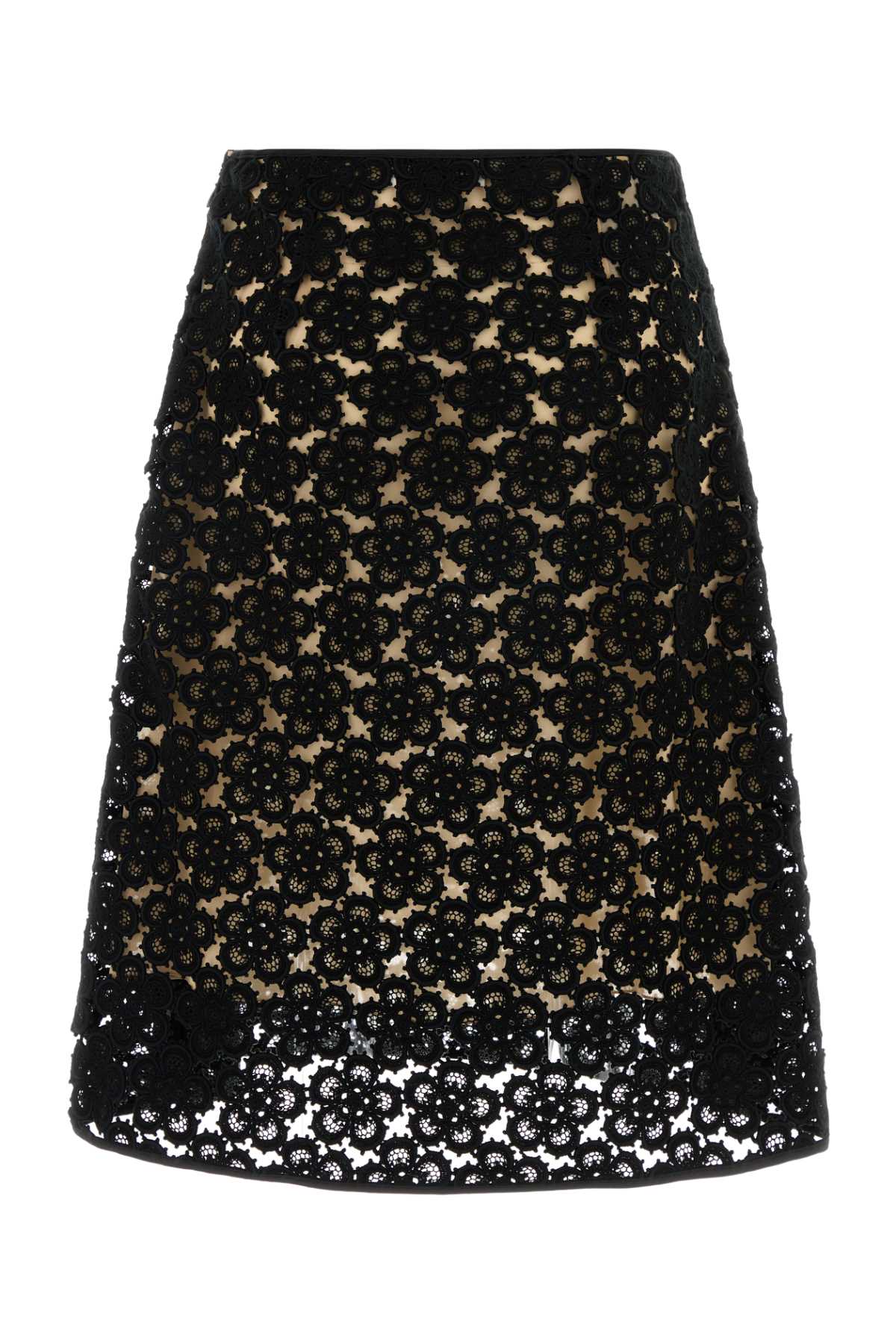 Miu Miu Women Black Lace Skirt MIU MIU