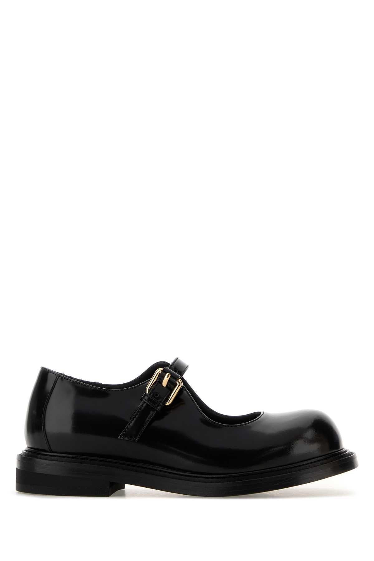 Moschino Women Black Leather Olivia Ballerinas MOSCHINO