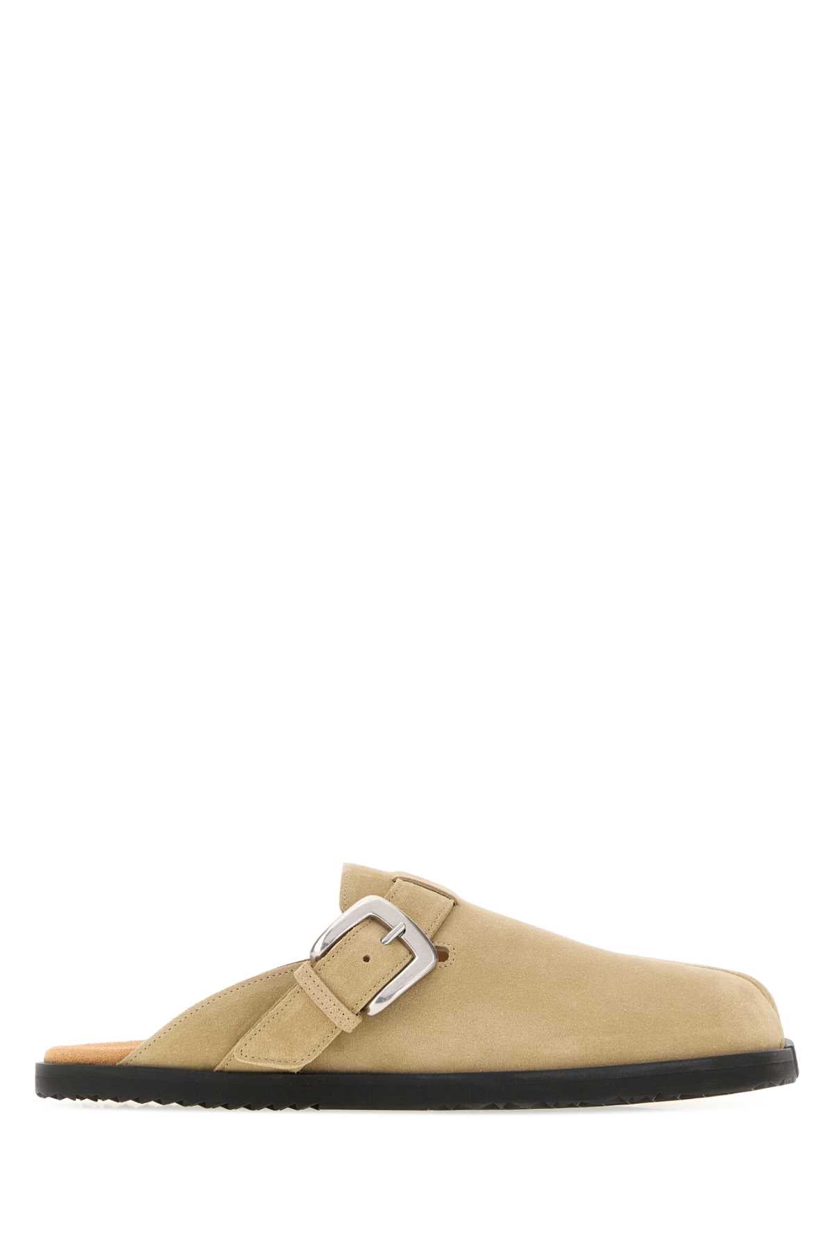 Maison Margiela Men Beige Suede Tabi Daily Slippers MAISON MARGIELA