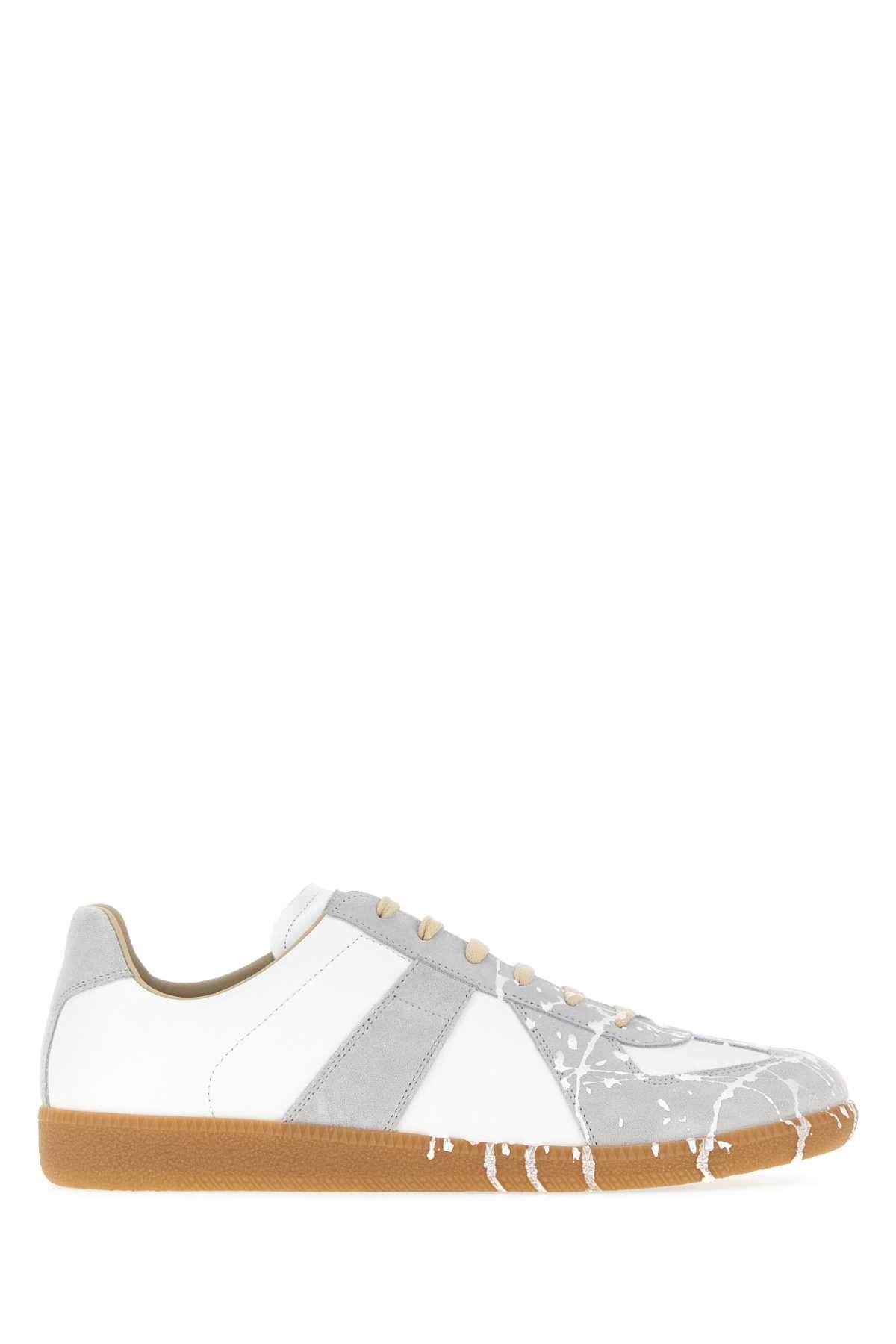 Maison Margiela Men Two-Tone Leather Replica Sneakers MAISON MARGIELA