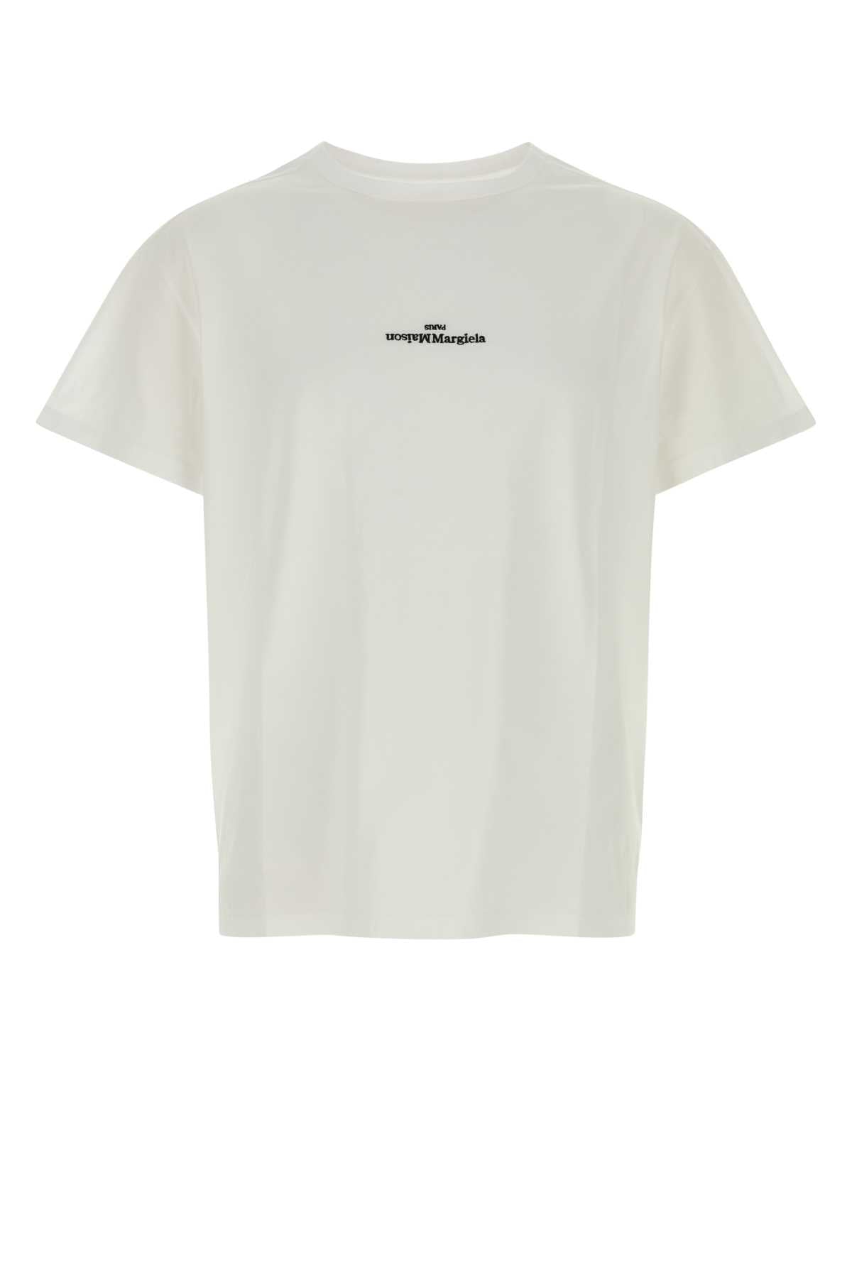 Maison Margiela Men White Cotton T-Shirt MAISON MARGIELA