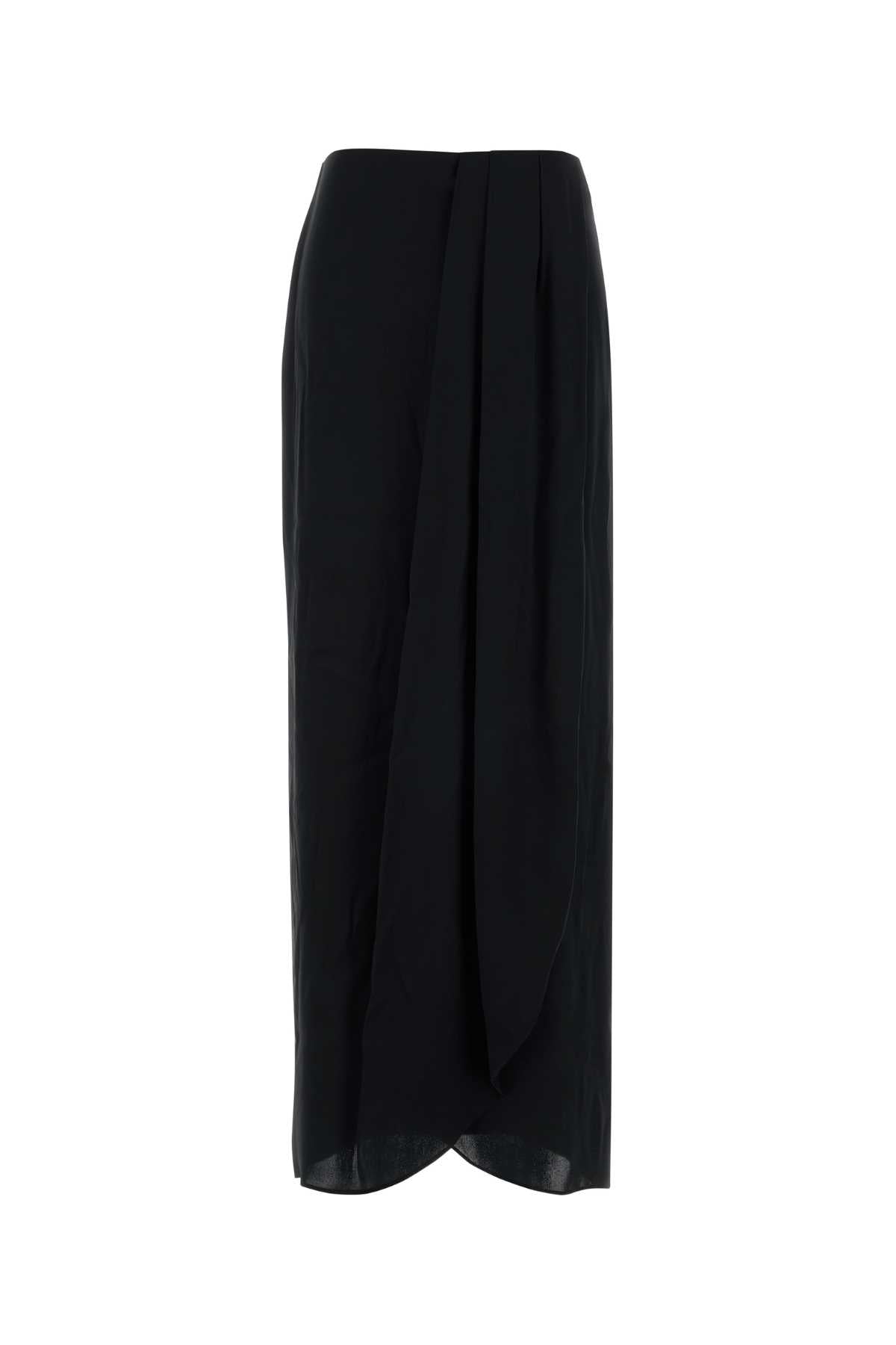 Maison Margiela Women Black Satin Skirt MAISON MARGIELA
