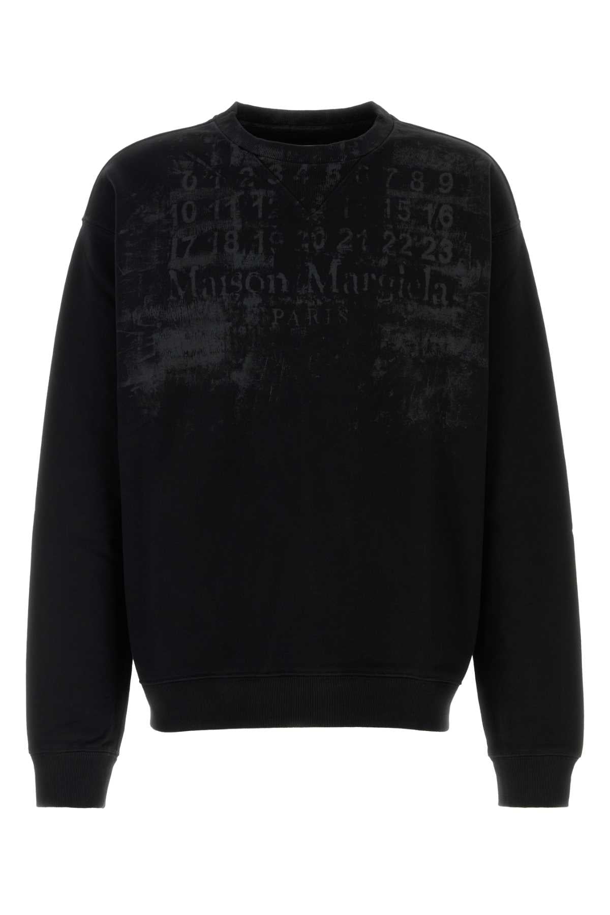 Maison Margiela Men Black Cotton Sweatshirt MAISON MARGIELA