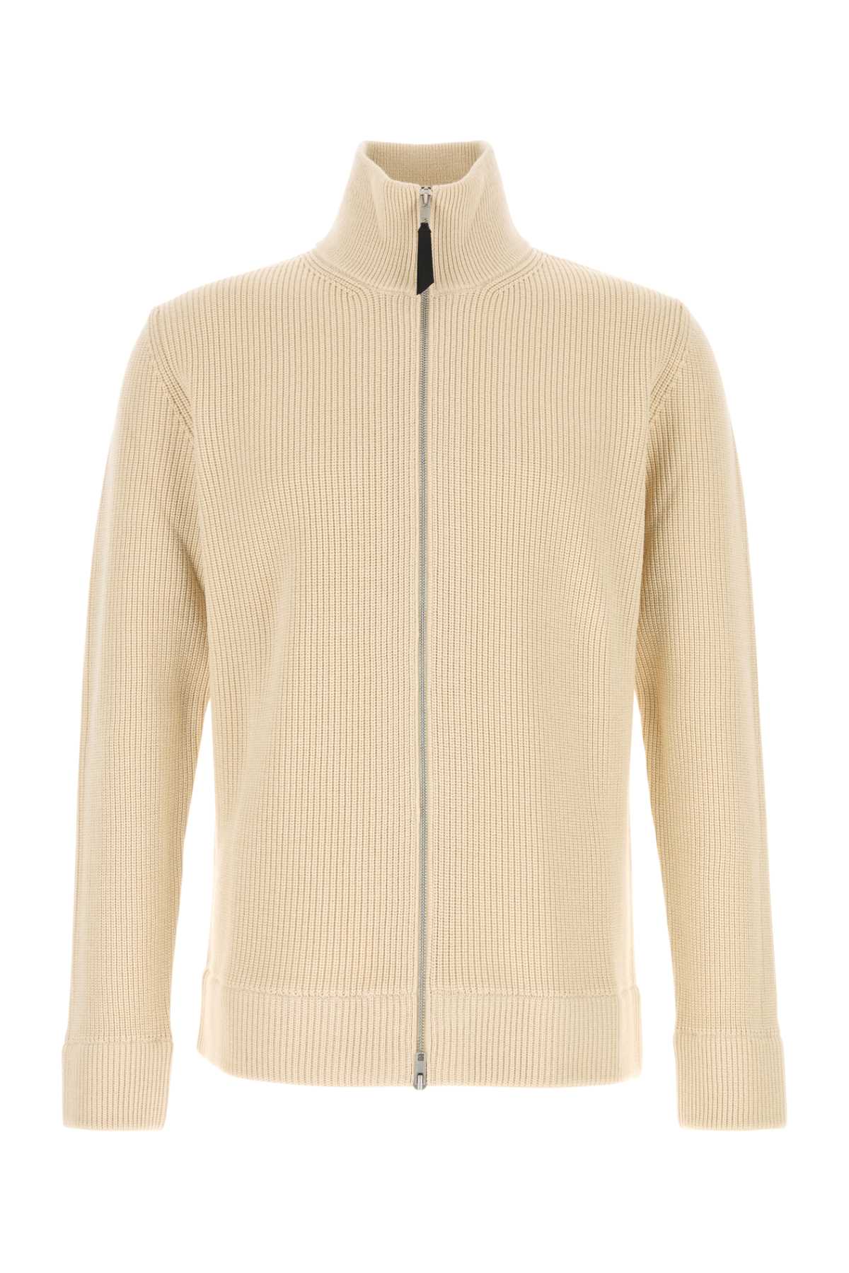 Maison Margiela Men Sand Cotton Blend Cardigan MAISON MARGIELA