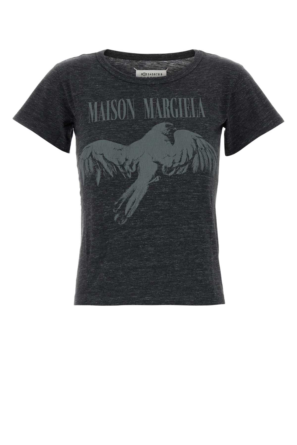 Maison Margiela Women Charcoal Cotton T-Shirt MAISON MARGIELA