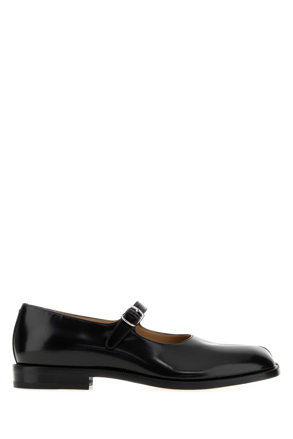 Maison Margiela Men Black Leather Tabi Ballerinas MAISON MARGIELA