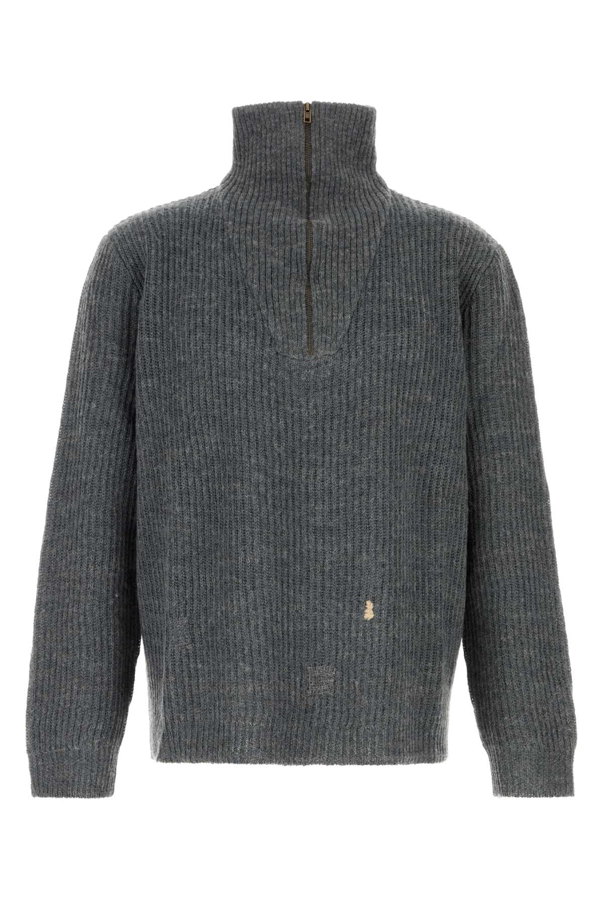 Maison Margiela Men Grey Wool Blend Sweater MAISON MARGIELA