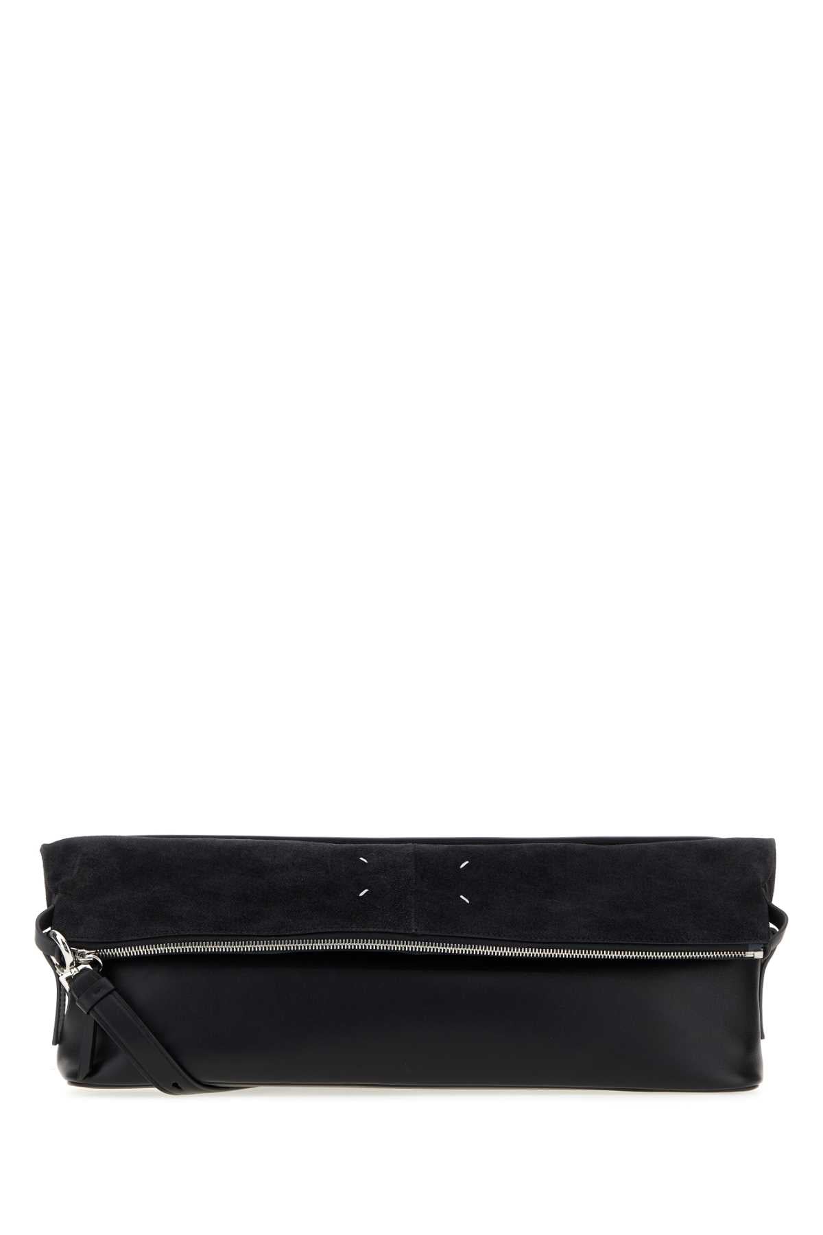 Maison Margiela Women Black Leather Denim 5Ac Xl Clutch MAISON MARGIELA