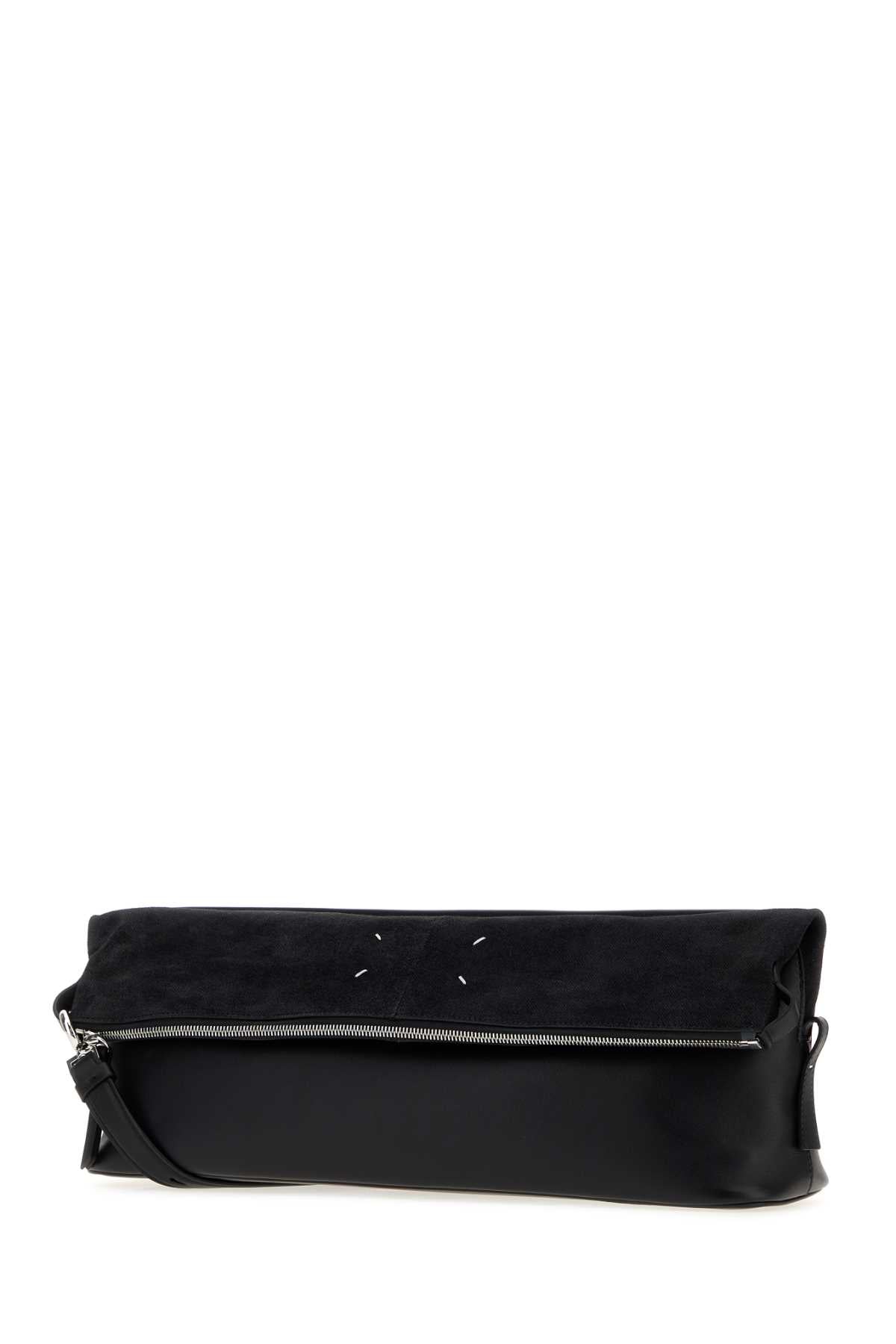 Maison Margiela Women Black Leather Denim 5Ac Xl Clutch MAISON MARGIELA