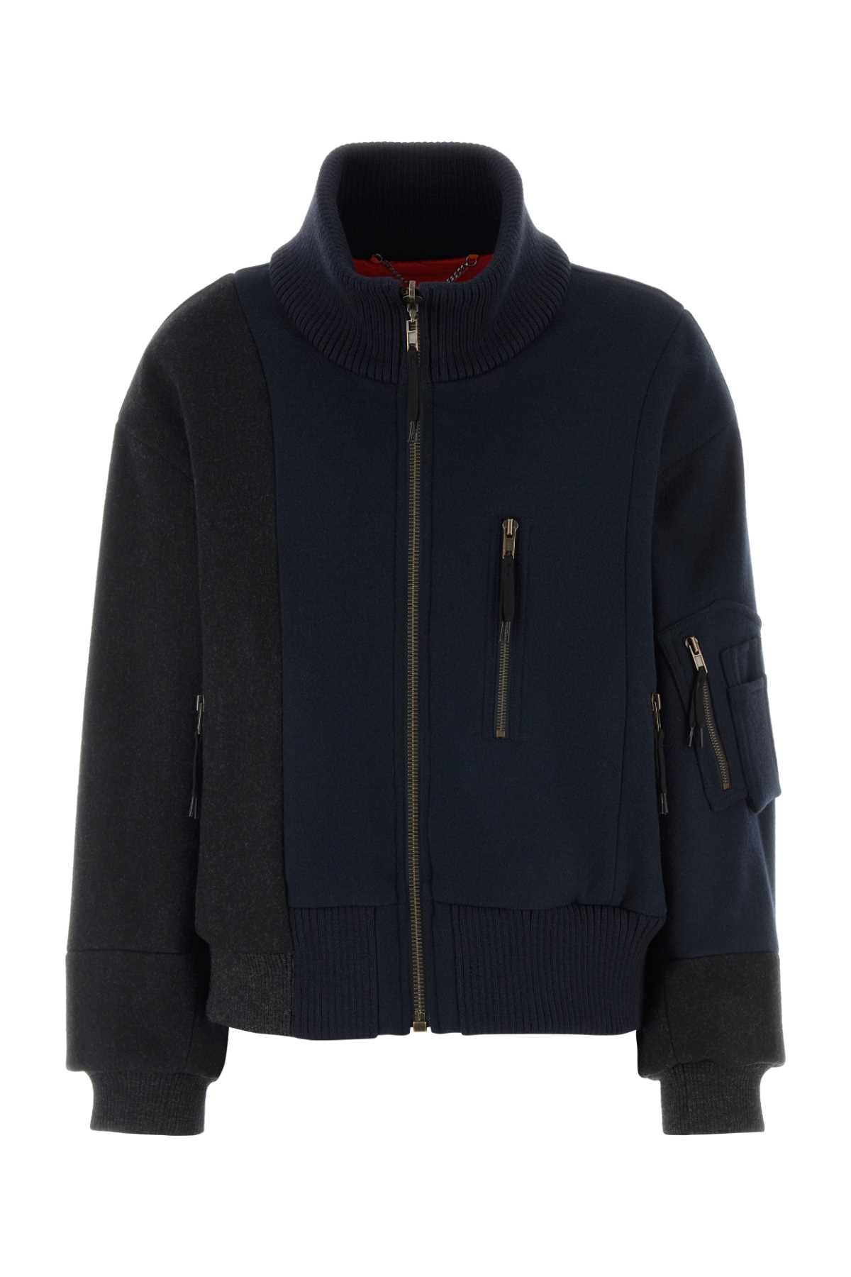 Maison Margiela Women Two-Tone Wool Bomber Jacket MAISON MARGIELA