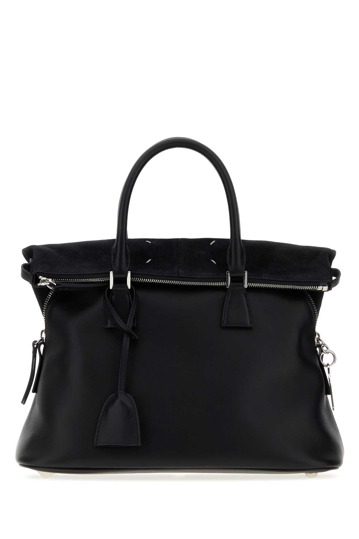 Maison Margiela Women Black Leather Medium 5Ac Soft Handbag