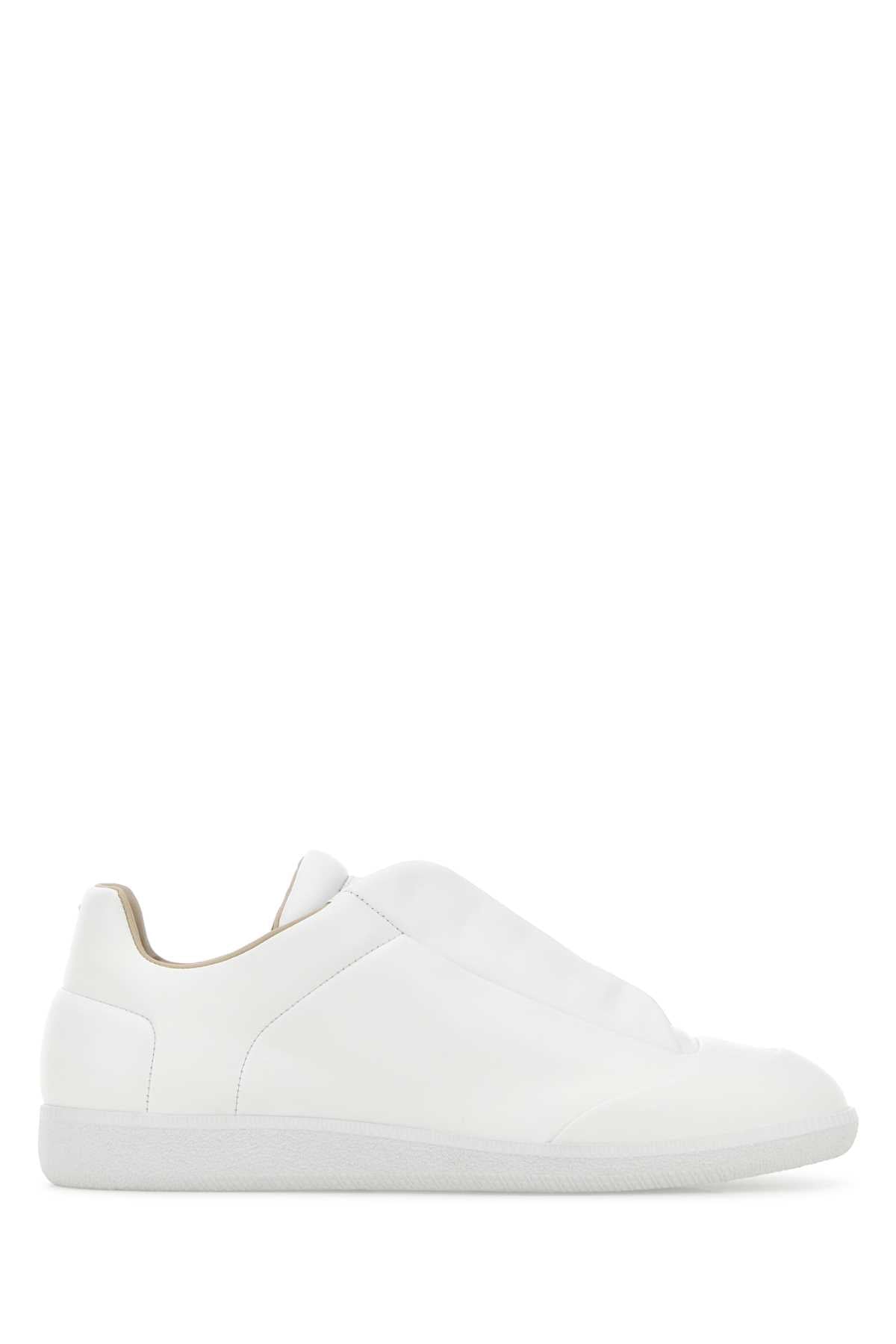 Maison Margiela Men White Leather Future Slip Ons MAISON MARGIELA