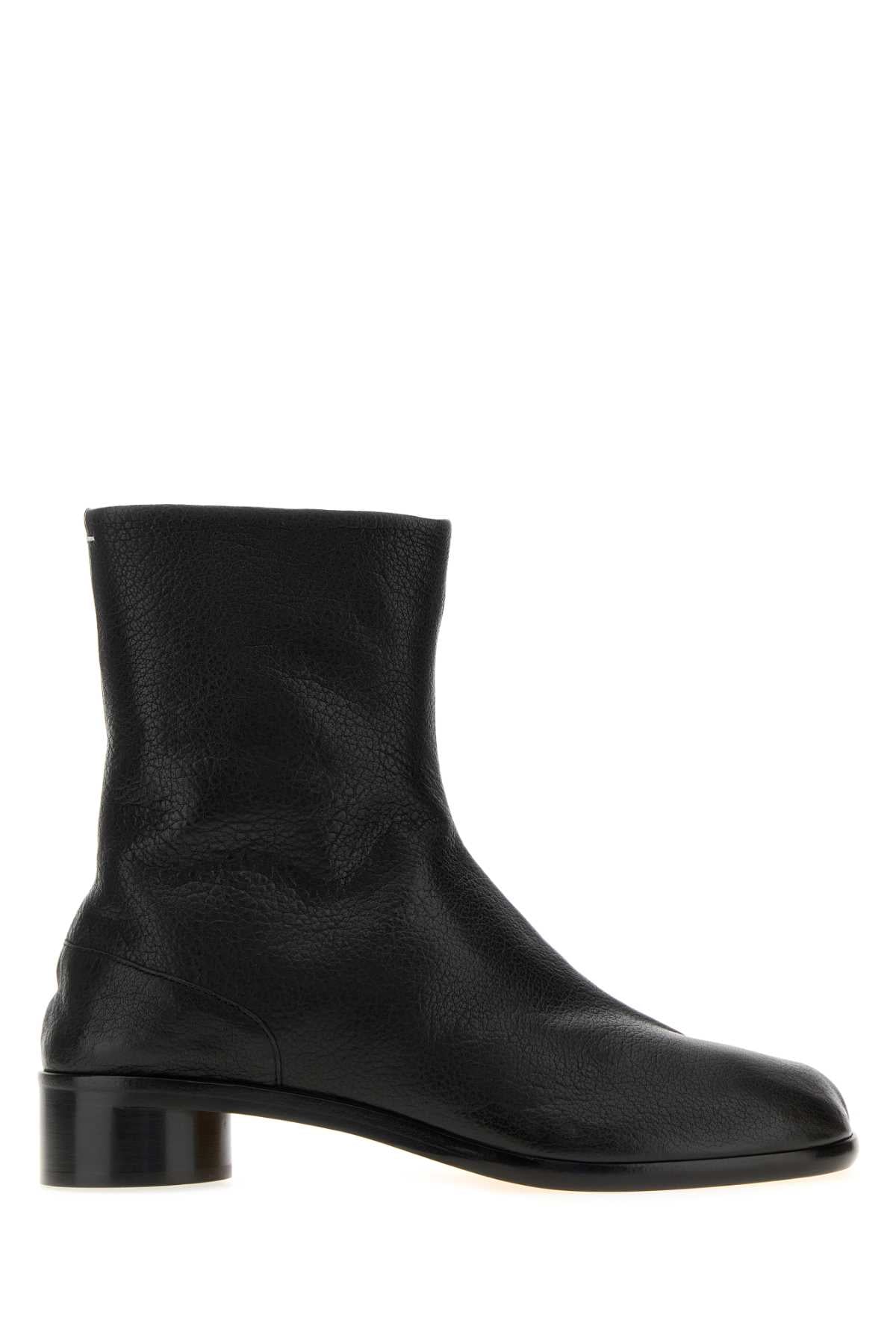 Maison Margiela Men Black Leather Tabi Ankle Boots MAISON MARGIELA