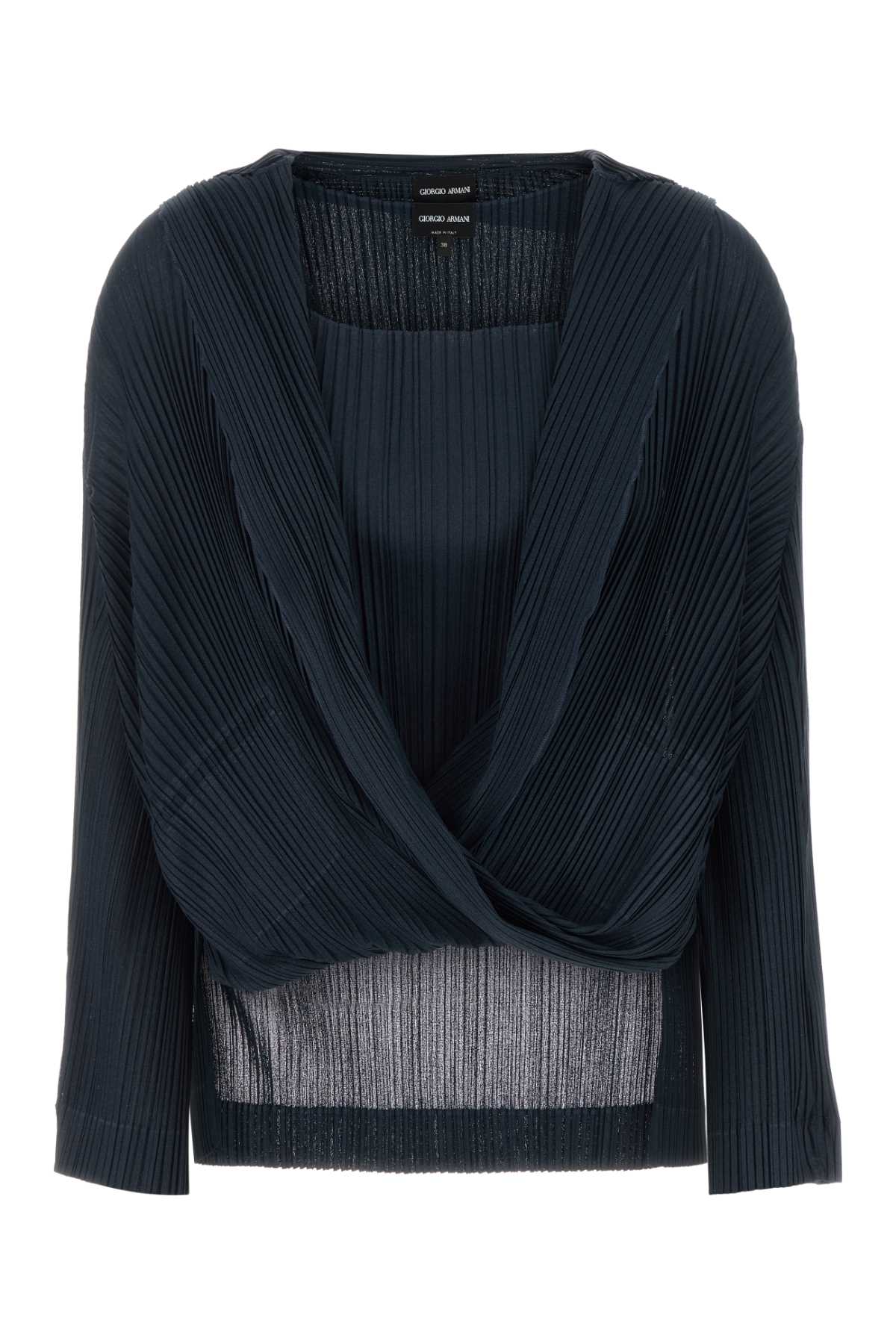Giorgio Armani Women Navy Blue Jersey Blouse GIORGIO ARMANI