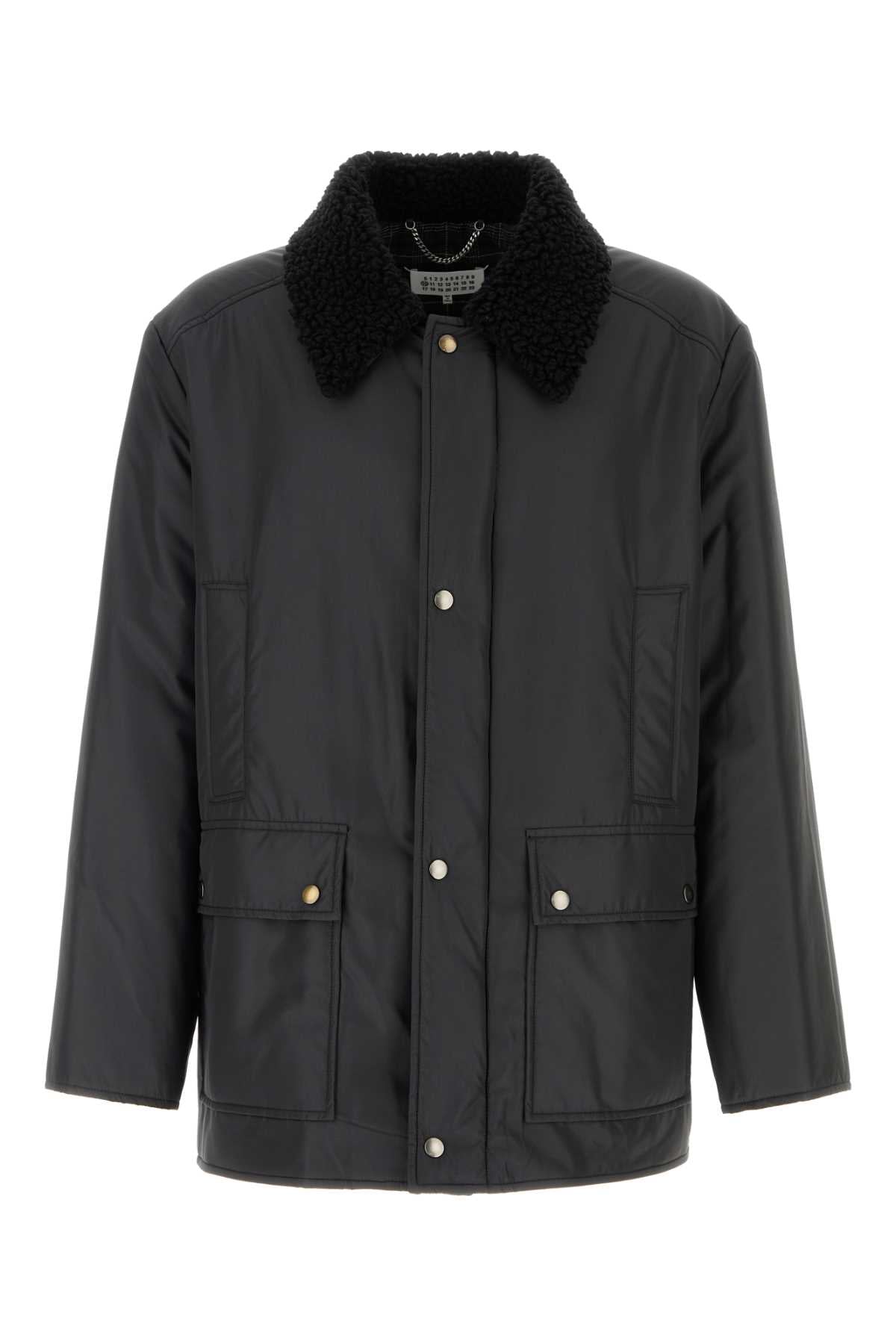 Maison Margiela Men Graphite Polyester Padded Jacket MAISON MARGIELA