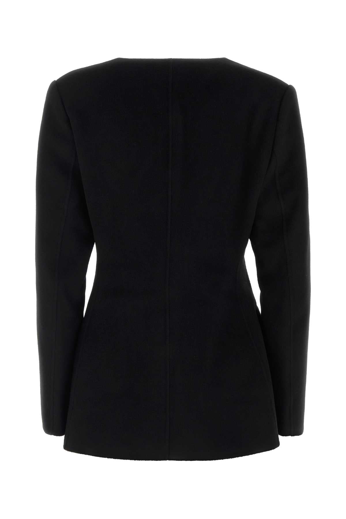 Lisa Yang Women Black Wool Blend Blazer LISA YANG