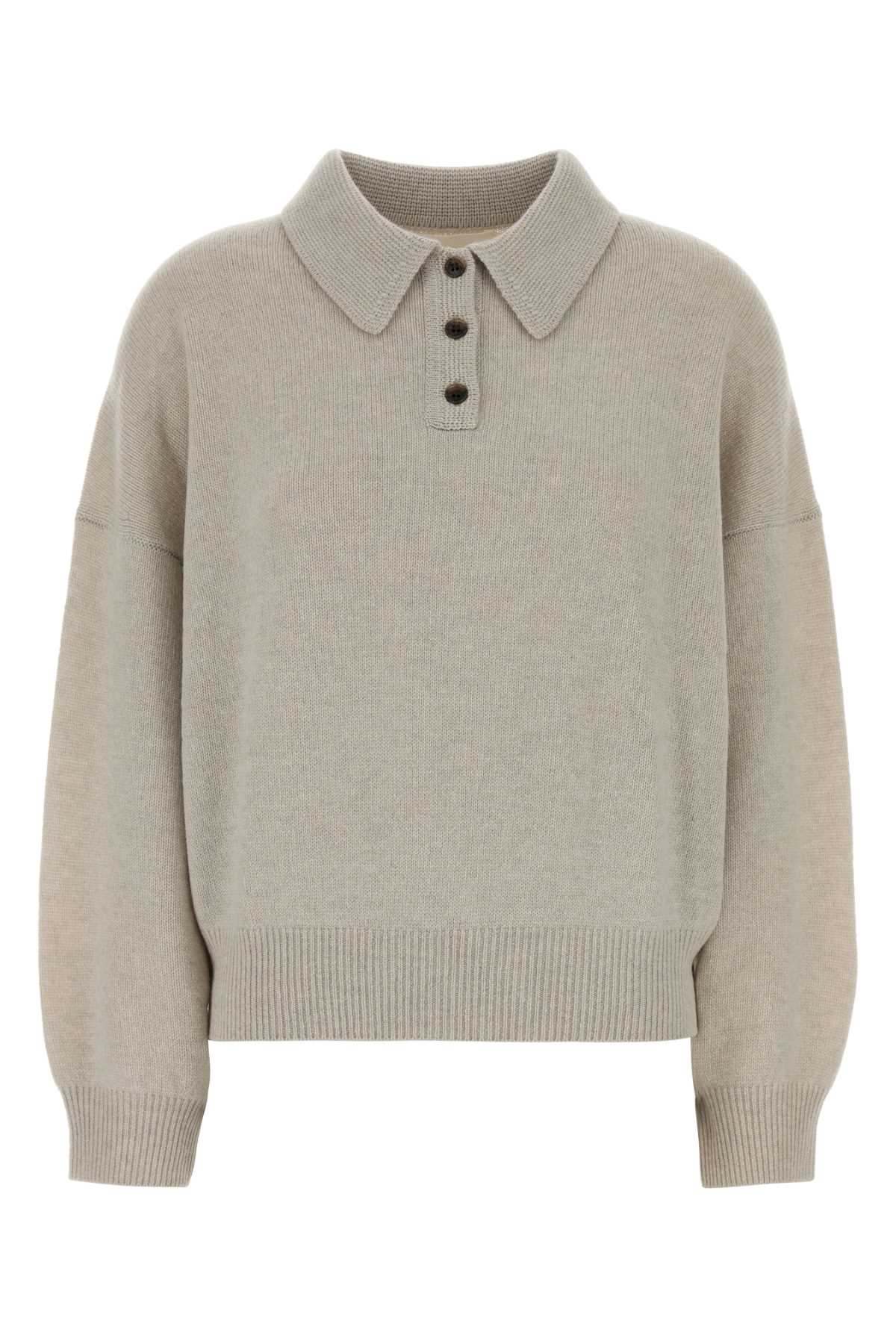 Lisa Yang Women Sand Cashmere Etta Polo Shirt LISA YANG