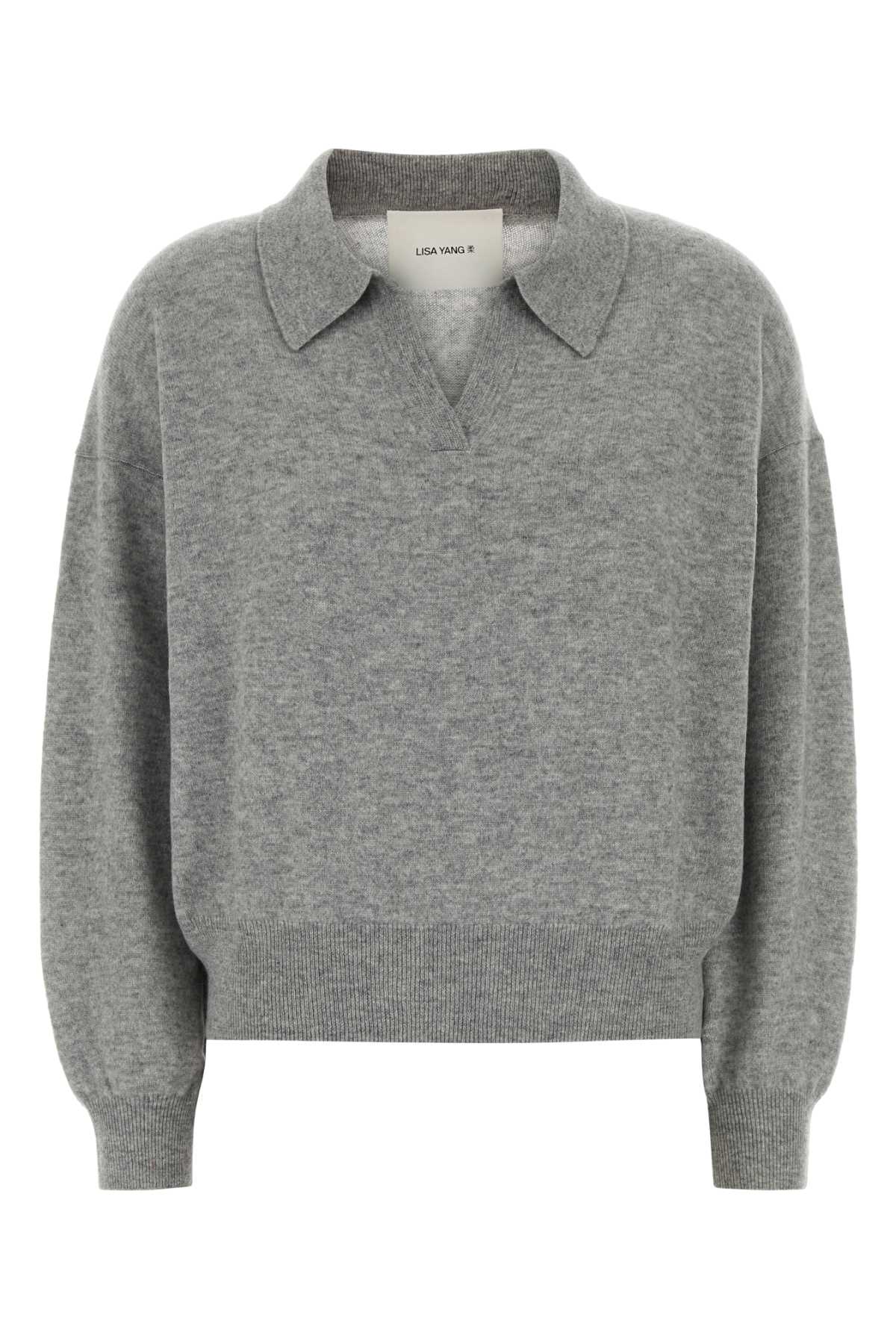Lisa Yang Women Grey Cashmere Katriel Sweater LISA YANG