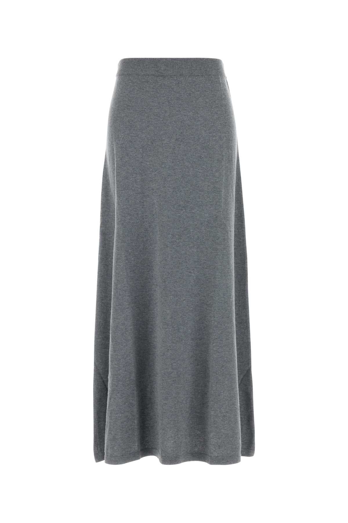 Lisa Yang Women Grey Cotton Blend Adrienne Skirt LISA YANG