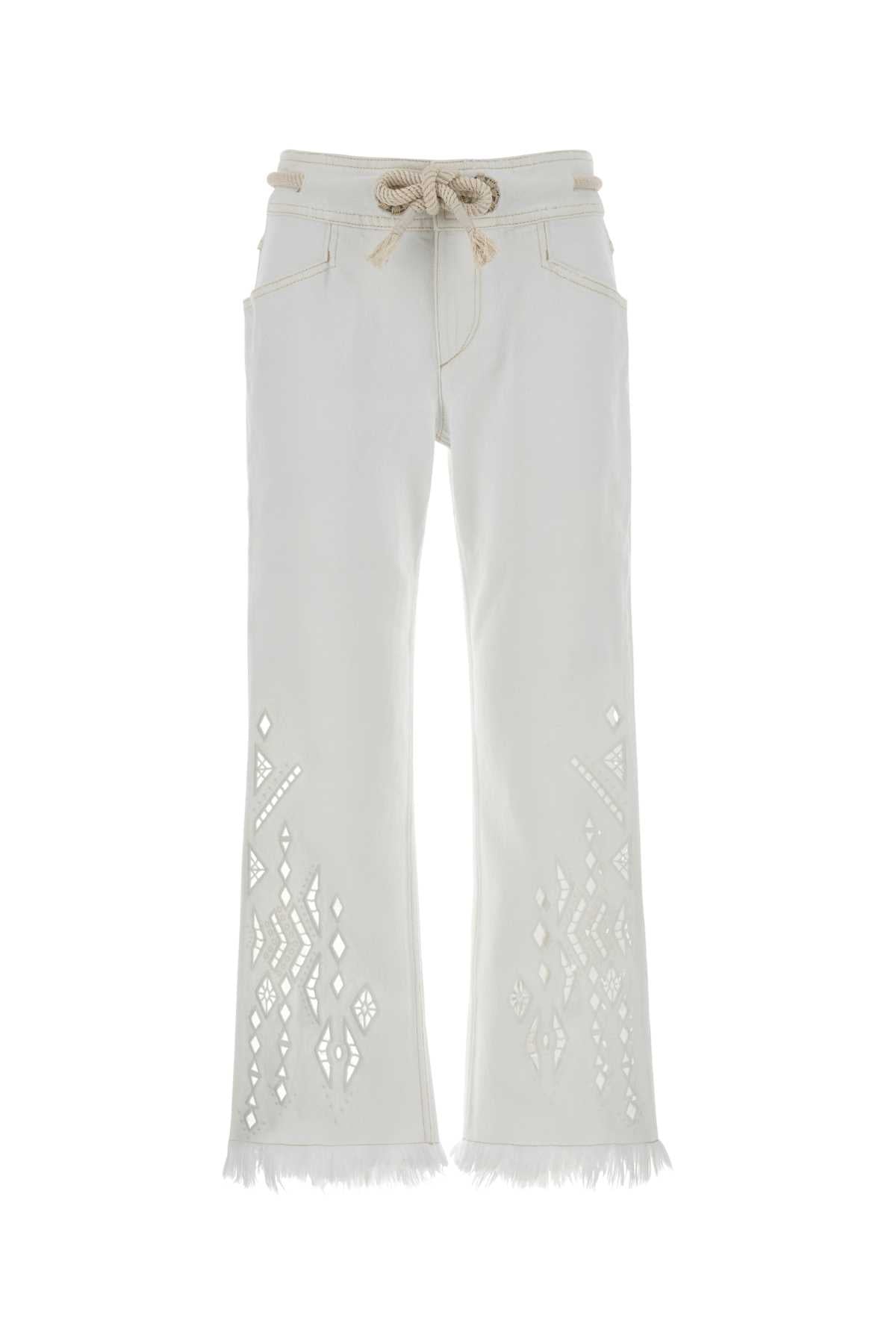 Isabel Marant Women White Denim Alison Jeans ISABEL MARANT
