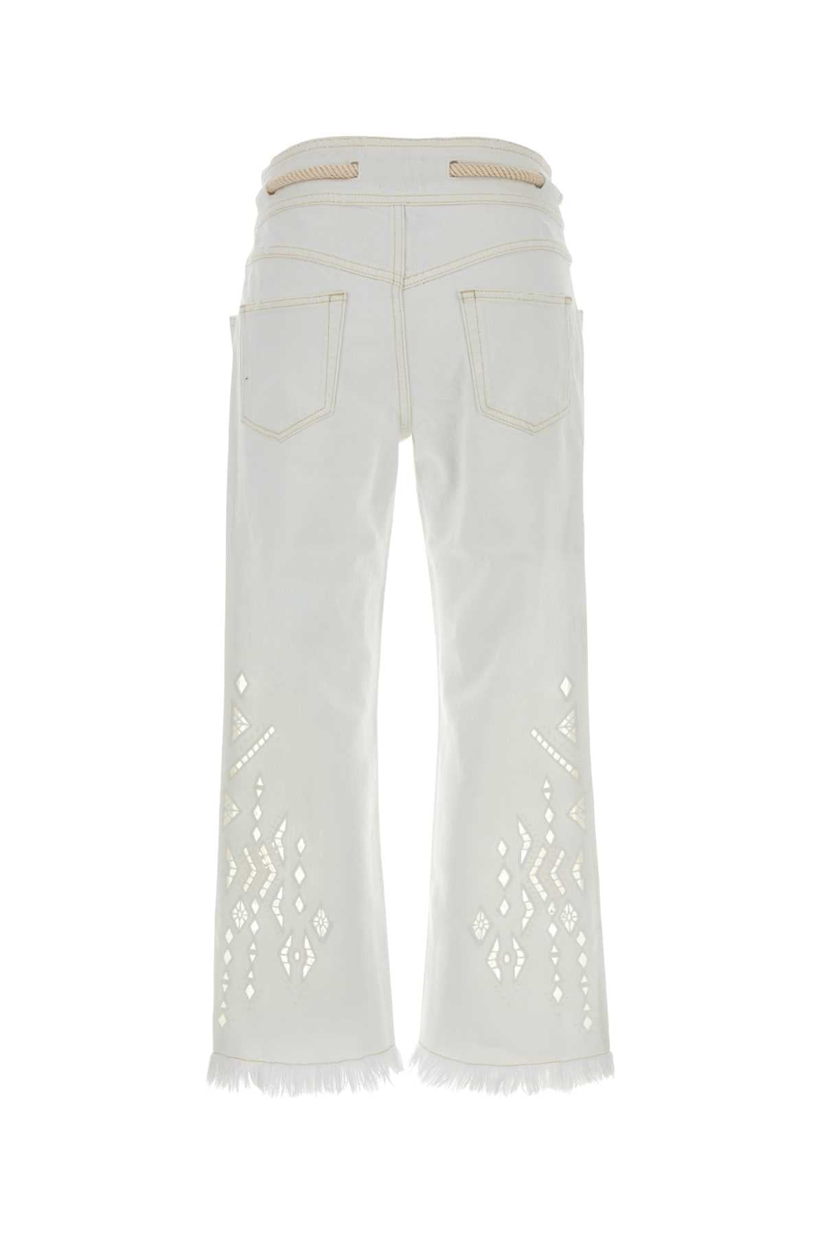 Isabel Marant Women White Denim Alison Jeans ISABEL MARANT