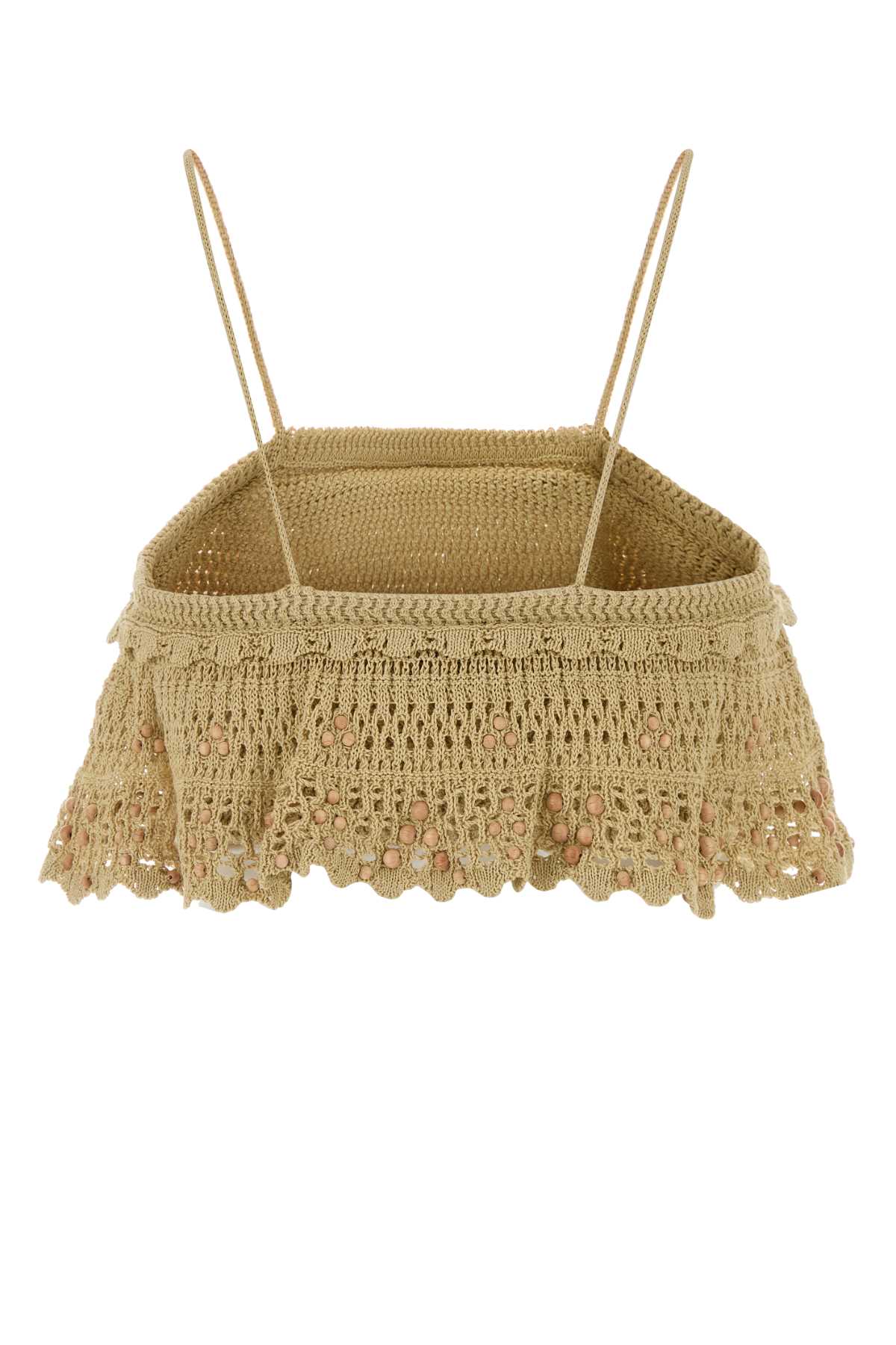 Isabel Marant Women Beige Crochet Oraviel Crop-Top ISABEL MARANT