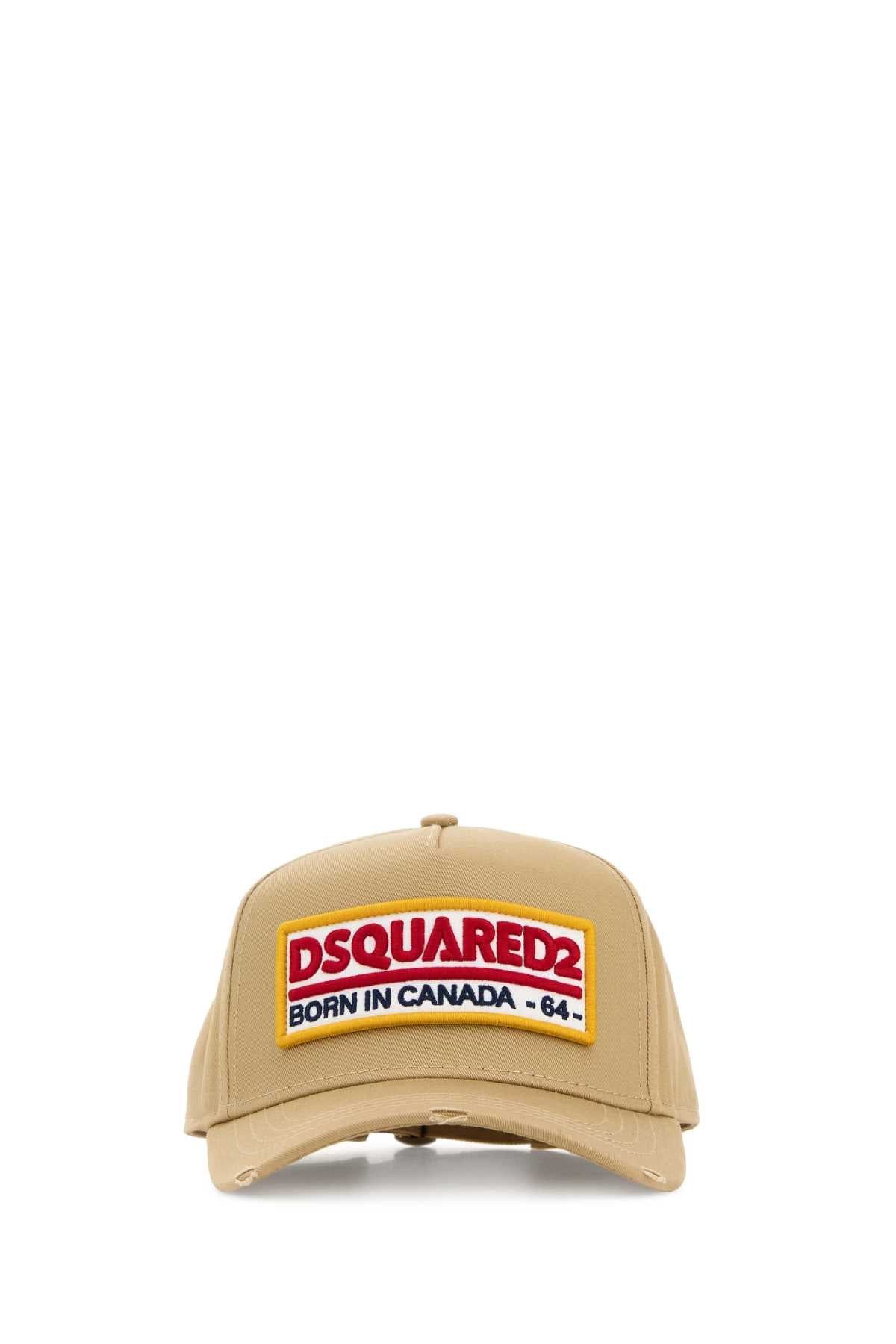 Dsquared Men Beige Cotton Baseball Cap DSQUARED2