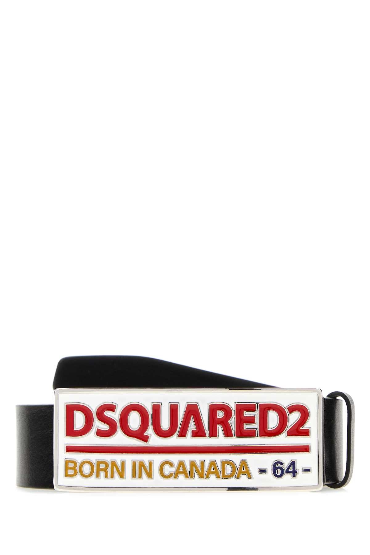 Dsquared Men Black Leather Belt DSQUARED2