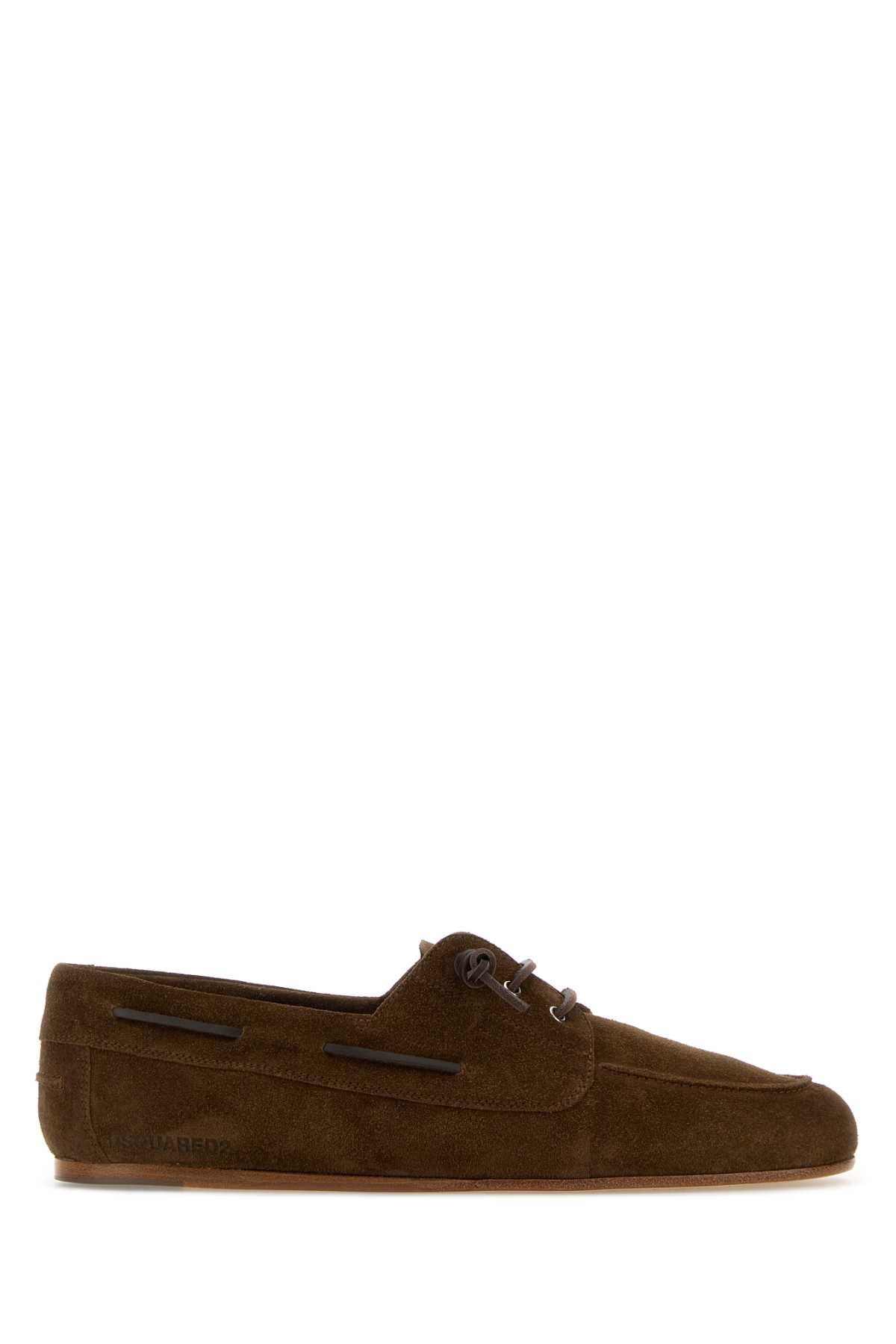 Dsquared Men Brown Suede D2 College Loafers DSQUARED2