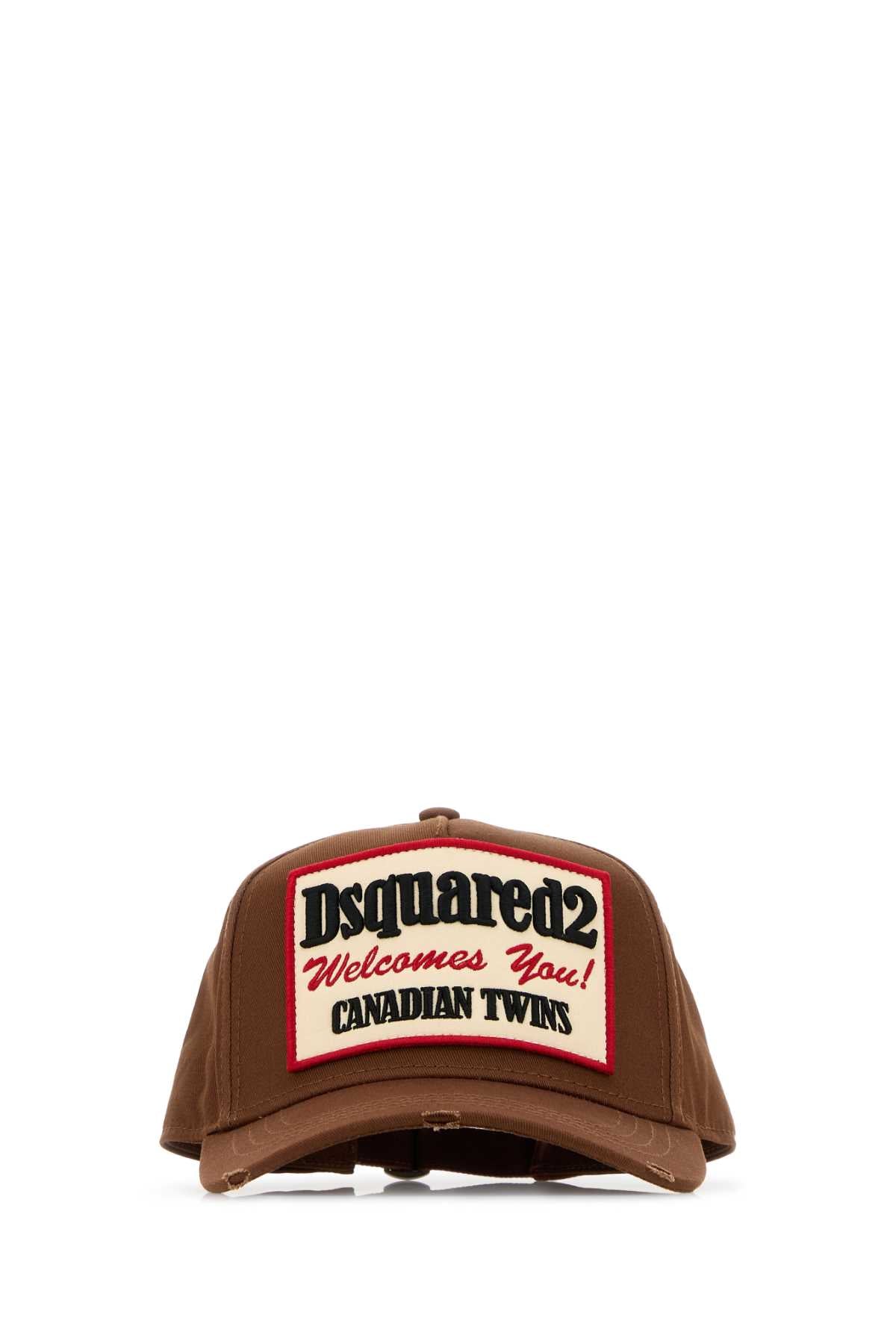 Dsquared Men Brown Cotton Baseball Cap DSQUARED2