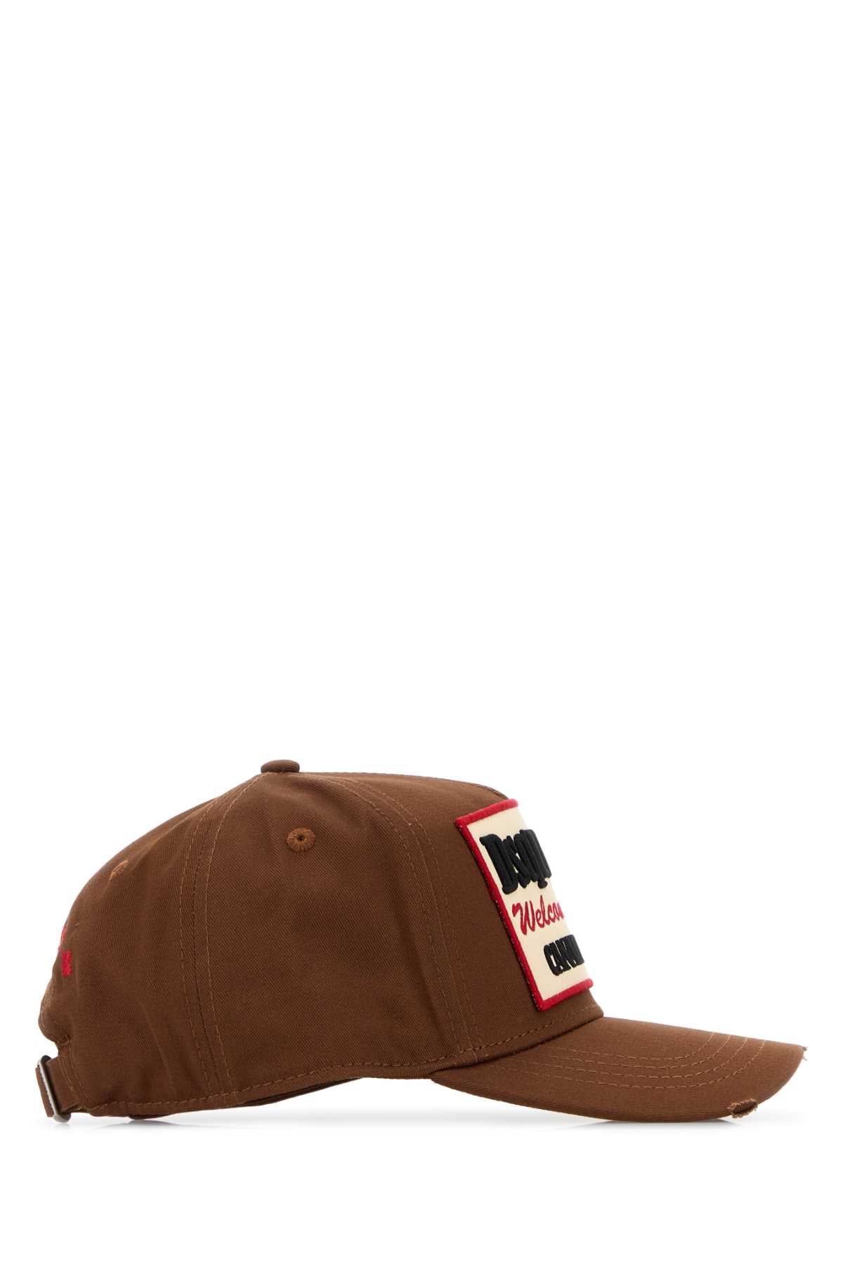 Dsquared Men Brown Cotton Baseball Cap DSQUARED2