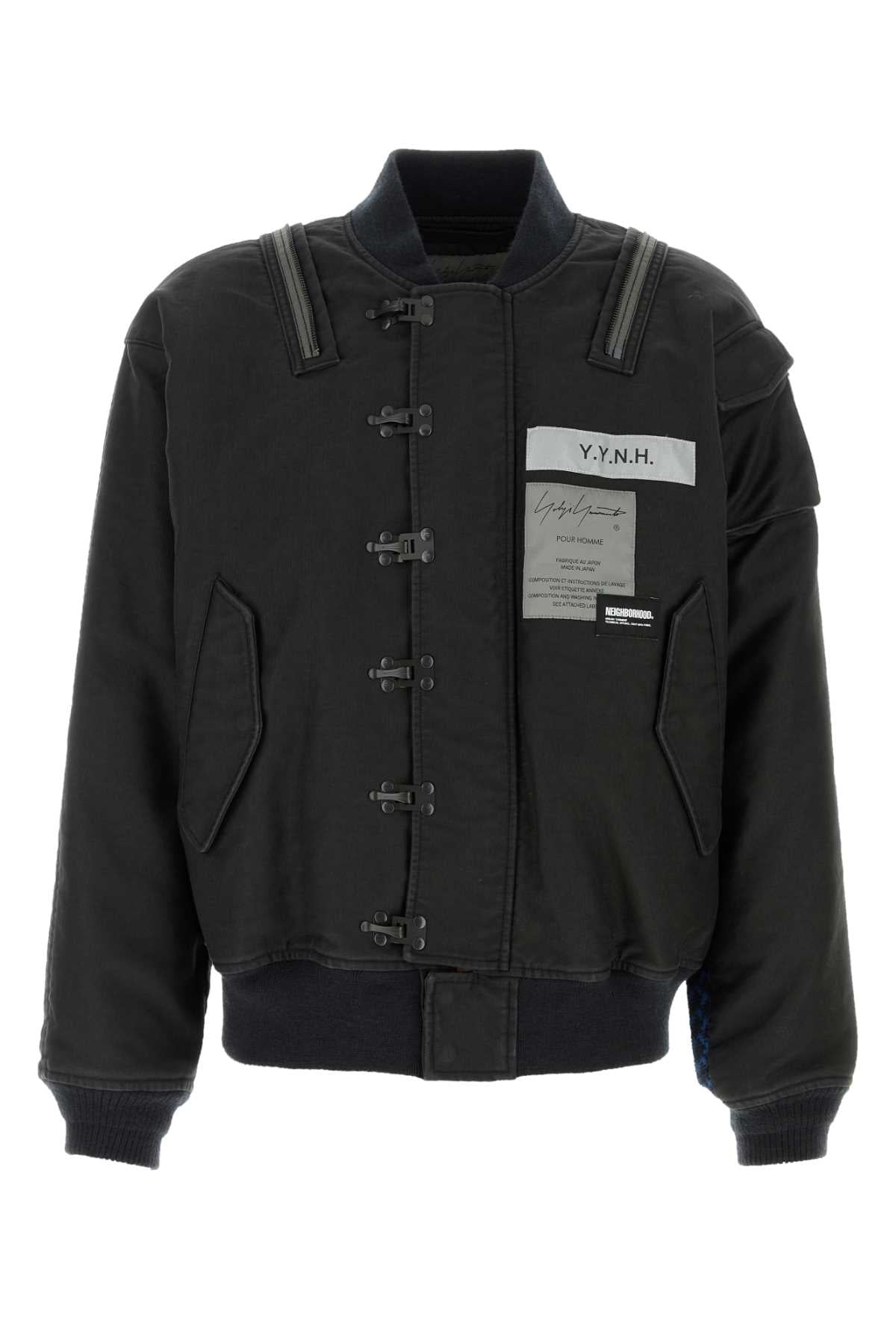 Yohji Yamamoto Men Black Denim Yohji Yamamoto X Neighborhood Bomber Jacket YOHJI YAMAMOTO