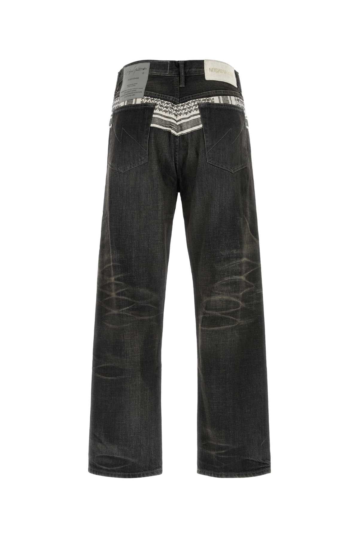 Yohji Yamamoto Men Black Denim Jeans YOHJI YAMAMOTO
