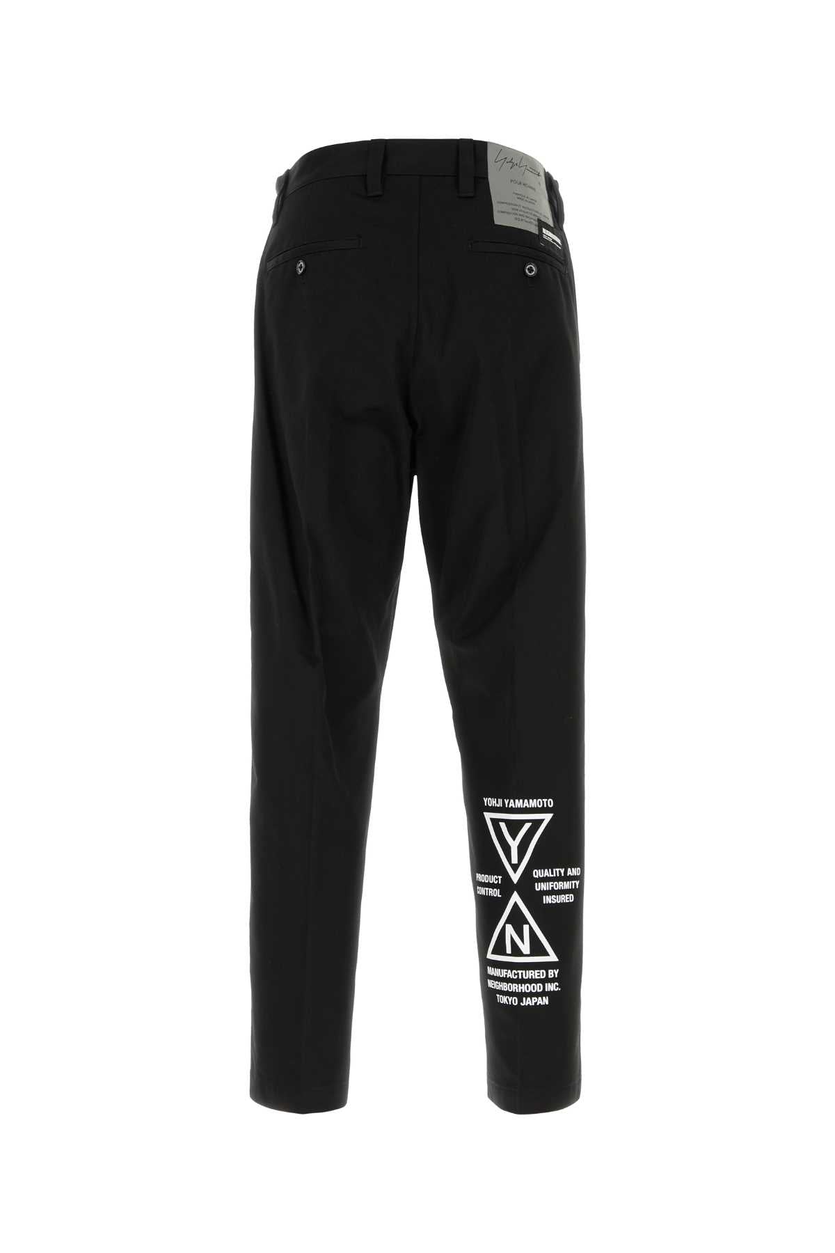 Yohji Yamamoto Men Black Jacquard Pant YOHJI YAMAMOTO