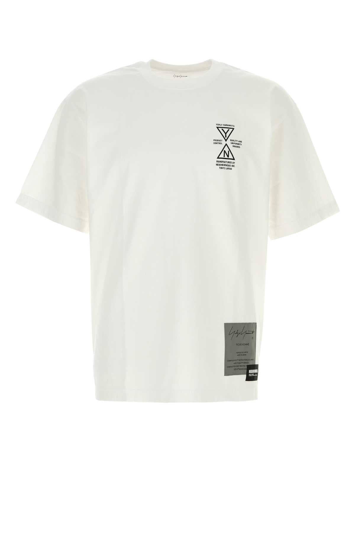 Yohji Yamamoto Men White Cotton Yohji Yamamoto X Neighborhood T-Shirt YOHJI YAMAMOTO