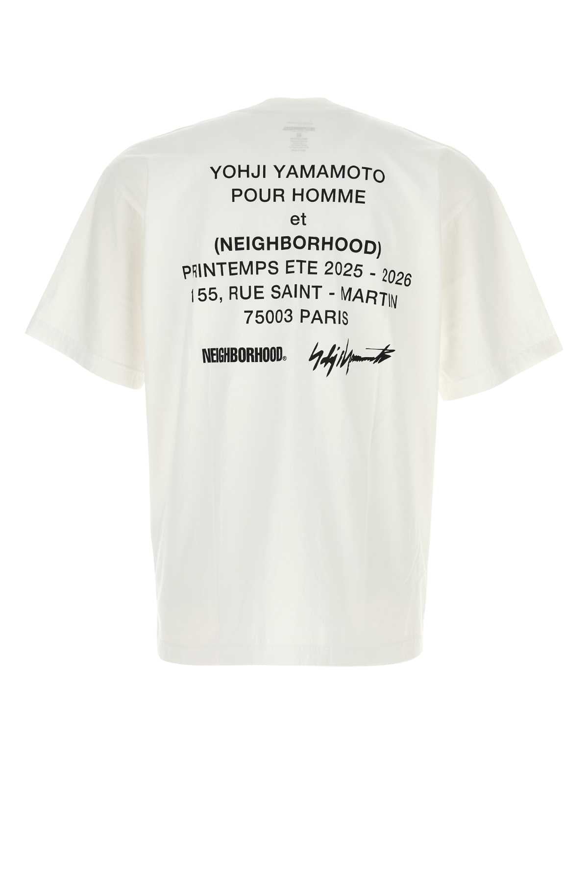 Yohji Yamamoto Men White Cotton Yohji Yamamoto X Neighborhood T-Shirt YOHJI YAMAMOTO