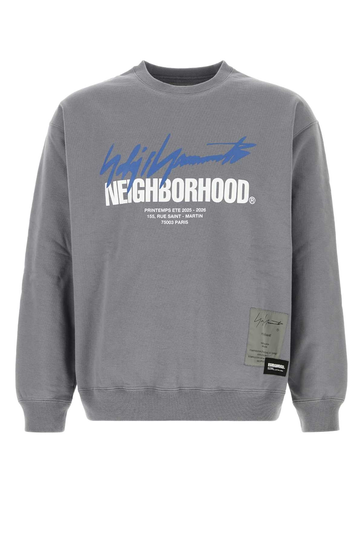 Yohji Yamamoto Men Grey Cotton Yohji Yamamoto X Neighborhood Sweatshirt YOHJI YAMAMOTO