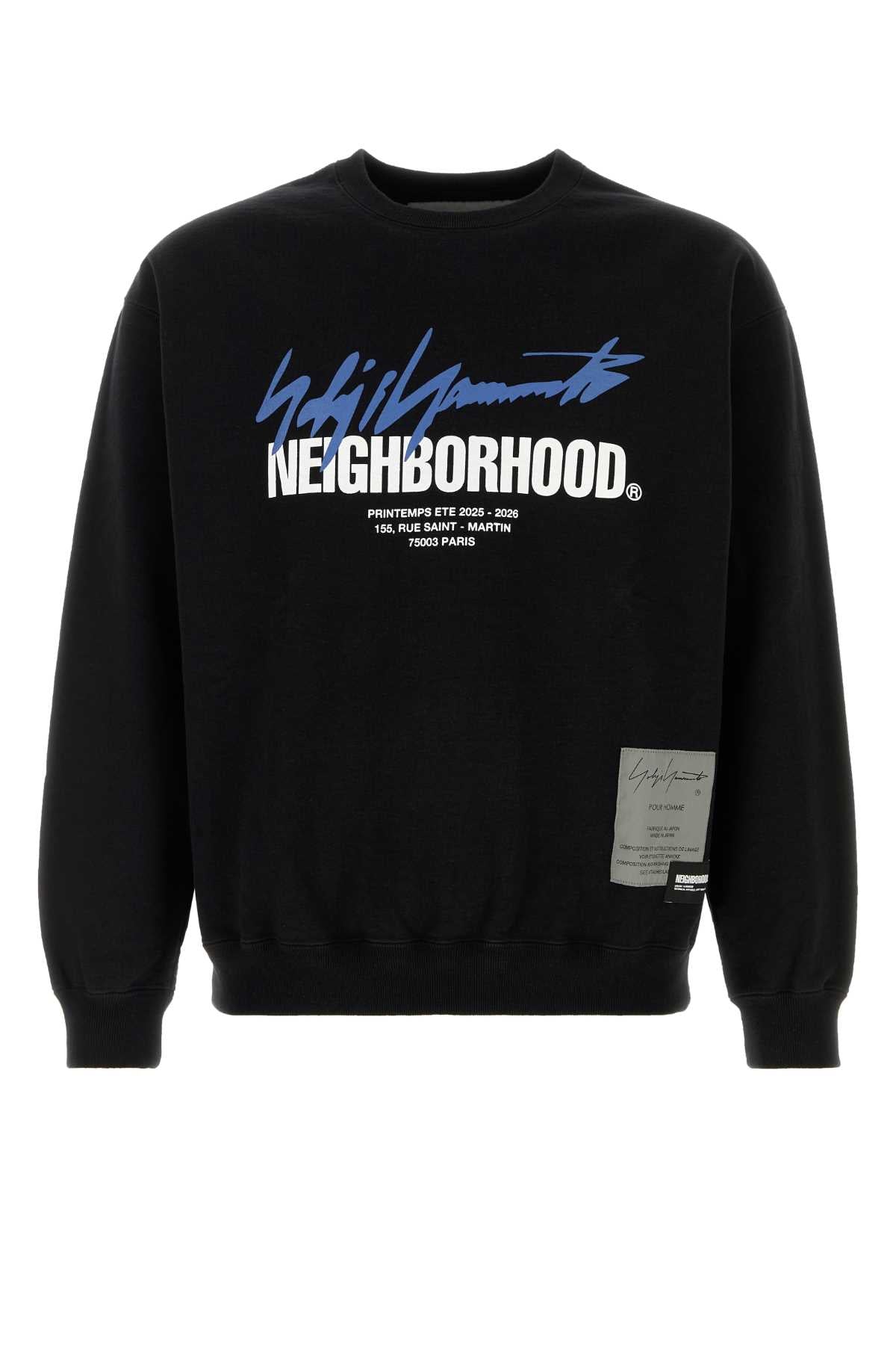 Yohji Yamamoto Men Black Cotton Yohji Yamamoto X Neighborhood Sweatshirt YOHJI YAMAMOTO